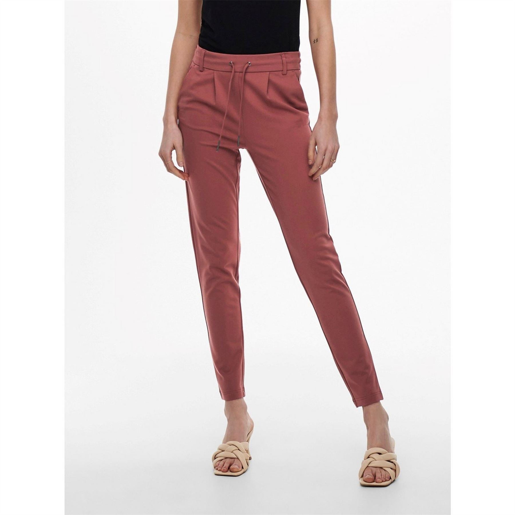 Only Solid Patterned Slim Trousers