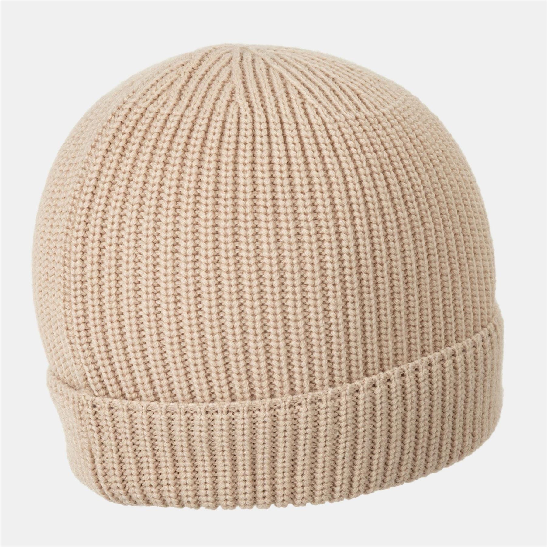 Pretty Green Adjustable Cuff Beanie With a Ribbed Pattern
