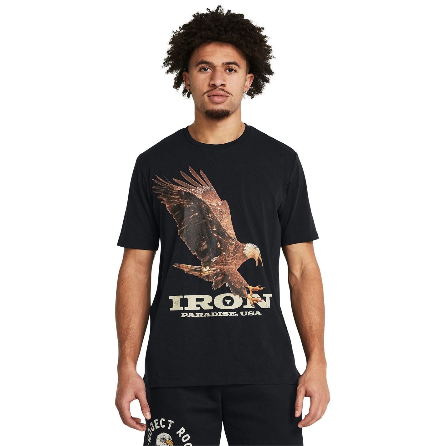 Under Armour Mens Armour Ua Pjt Rck Eagle Graphic Ss T-Shirt