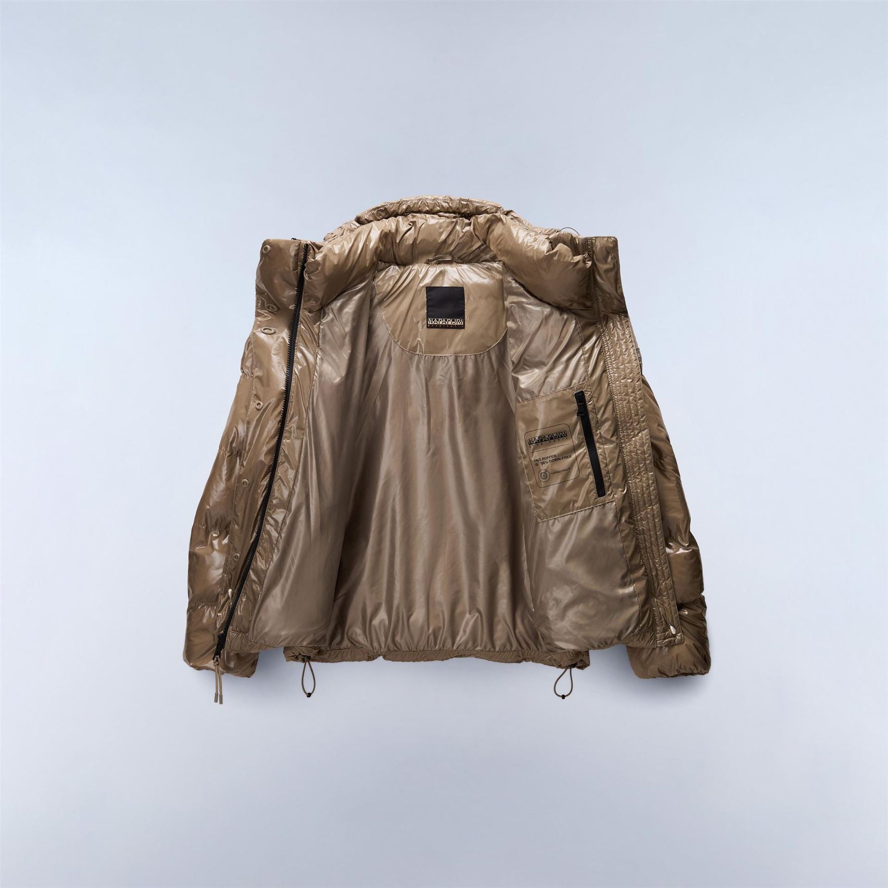 Napapijri Glane Mirror Zip Adjustable Hood Short Puffer Jacket