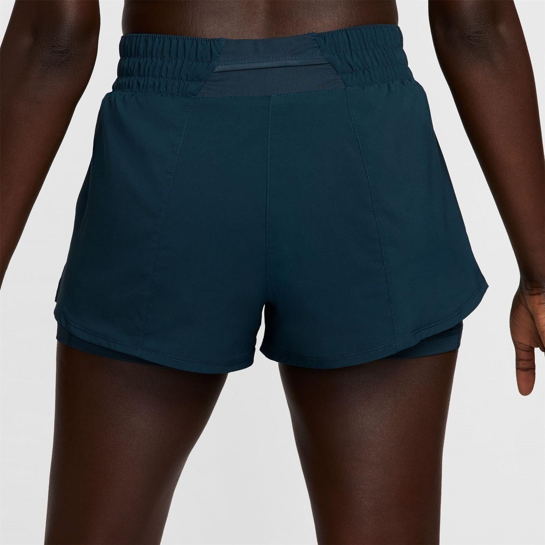 Nike Womens One Dri Fit Mid Rise 3 2 In 1 Shorts