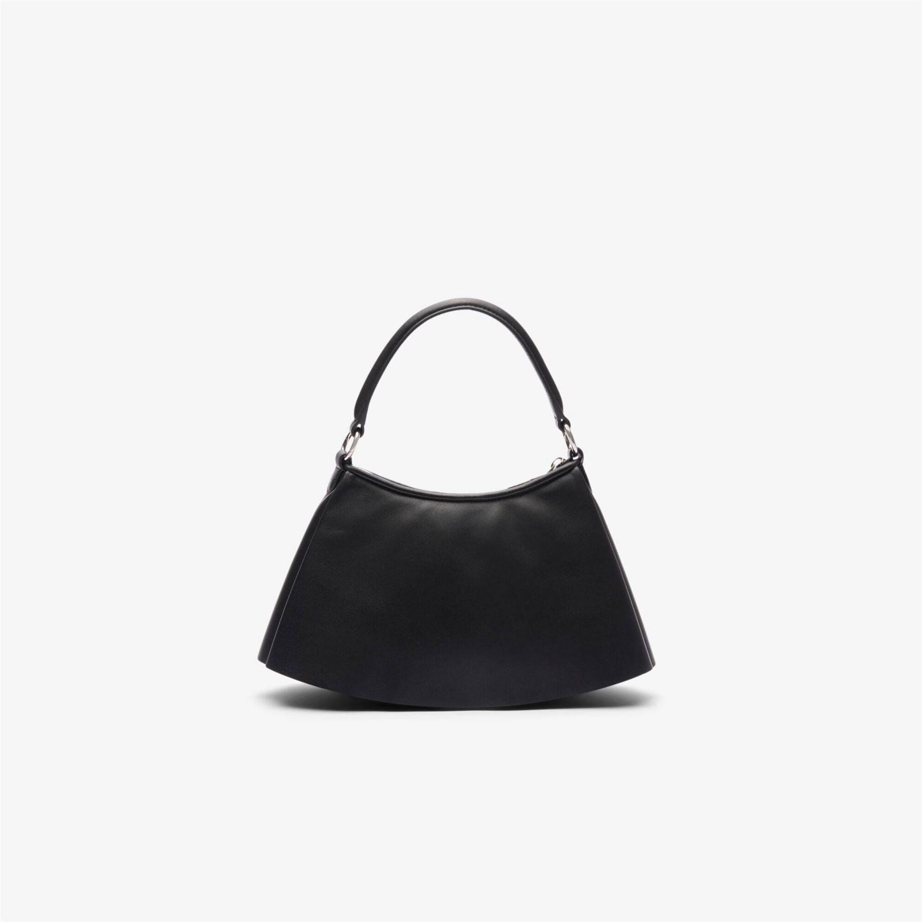 Lacoste Lenglen Crescent Shape Hobo Bag with Silver Hardware