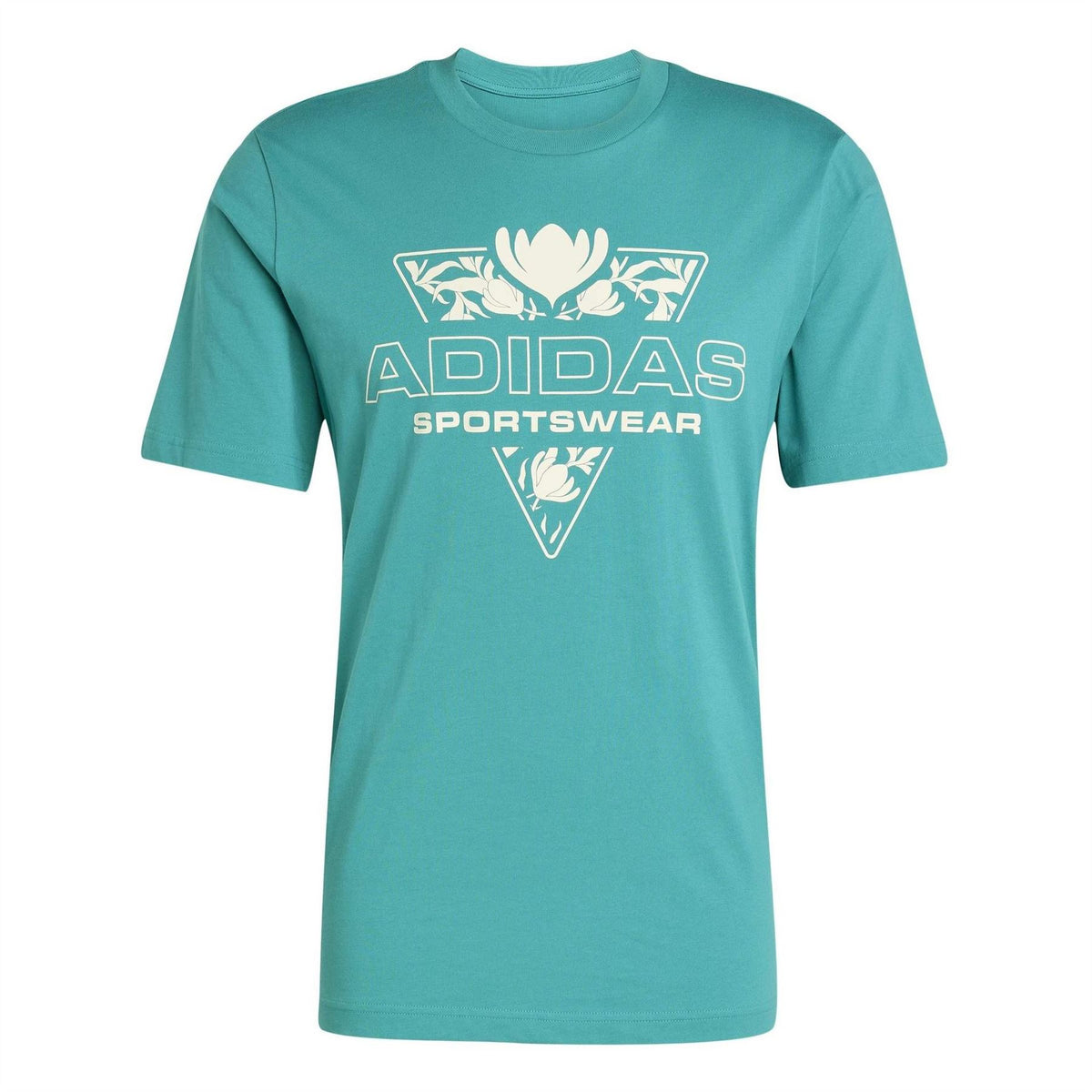 adidas Text Graphic Crew Neck Short Sleeve Jersey Competition T-Shirt