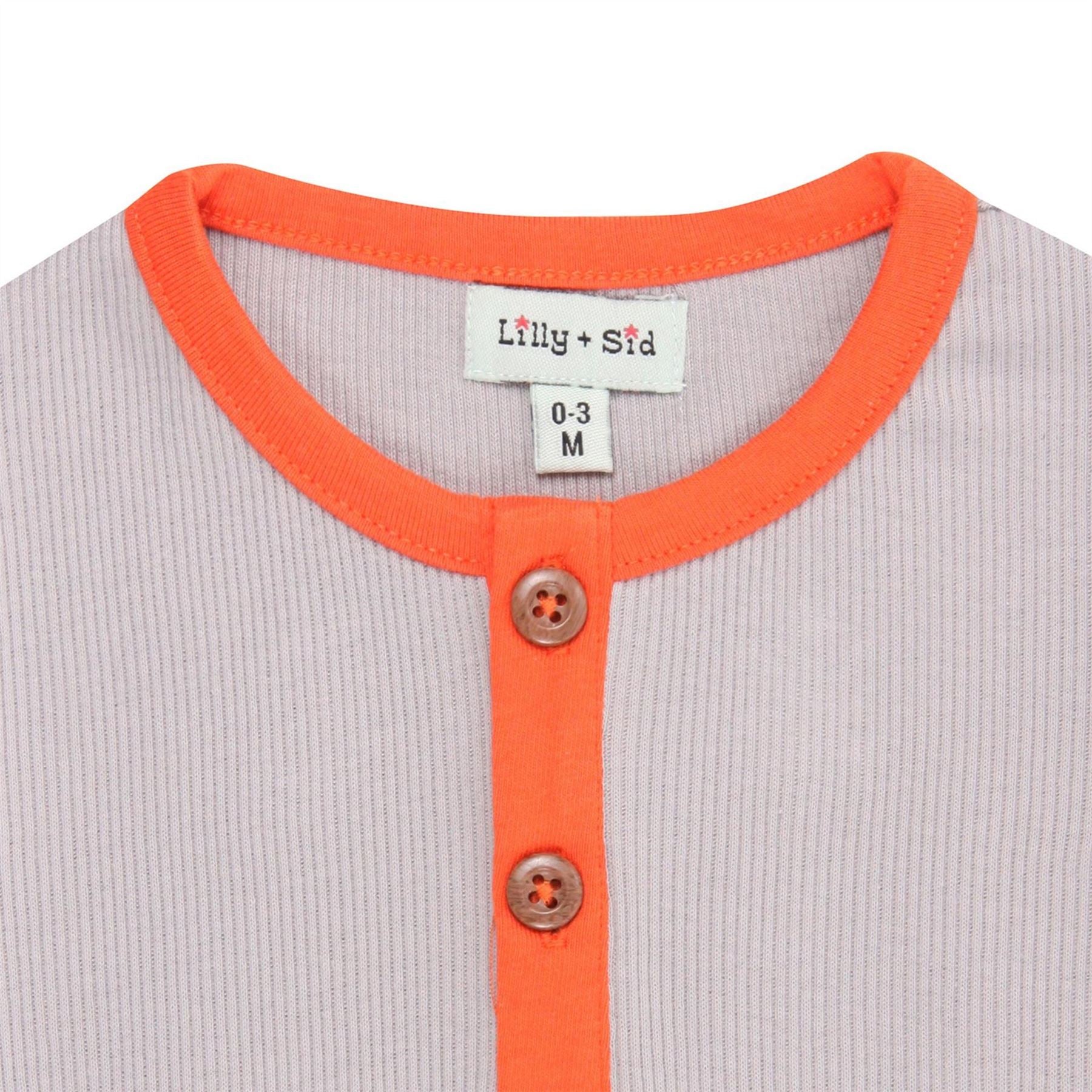 Lilly and Sid 2 Pack Regular Fit Henley Collar Top