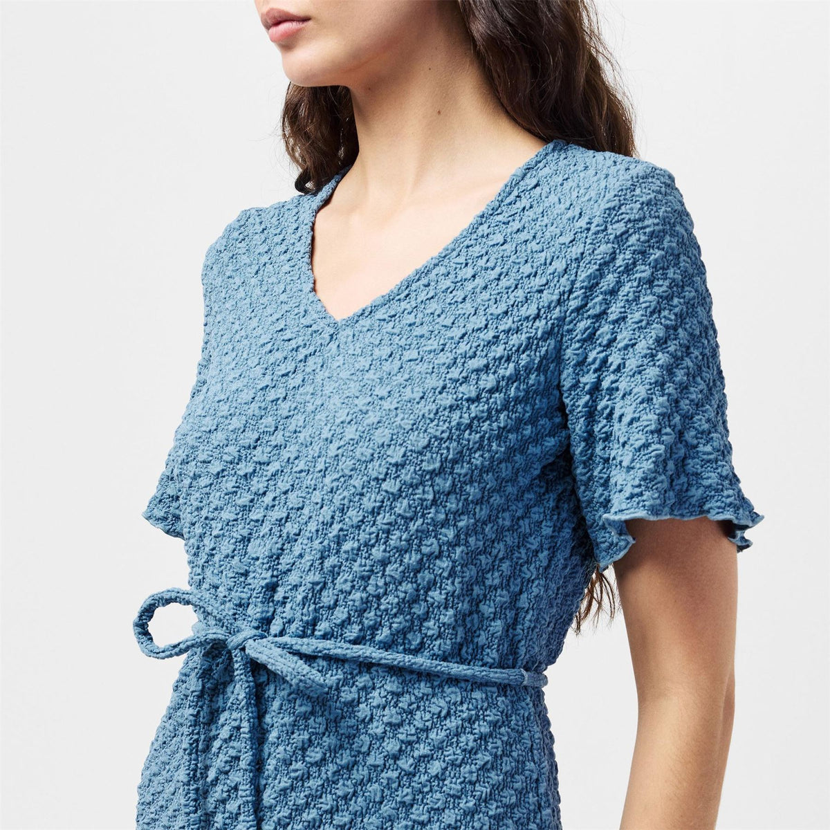 Vero Moda Bubble V-Neck Midi A-Line Dress