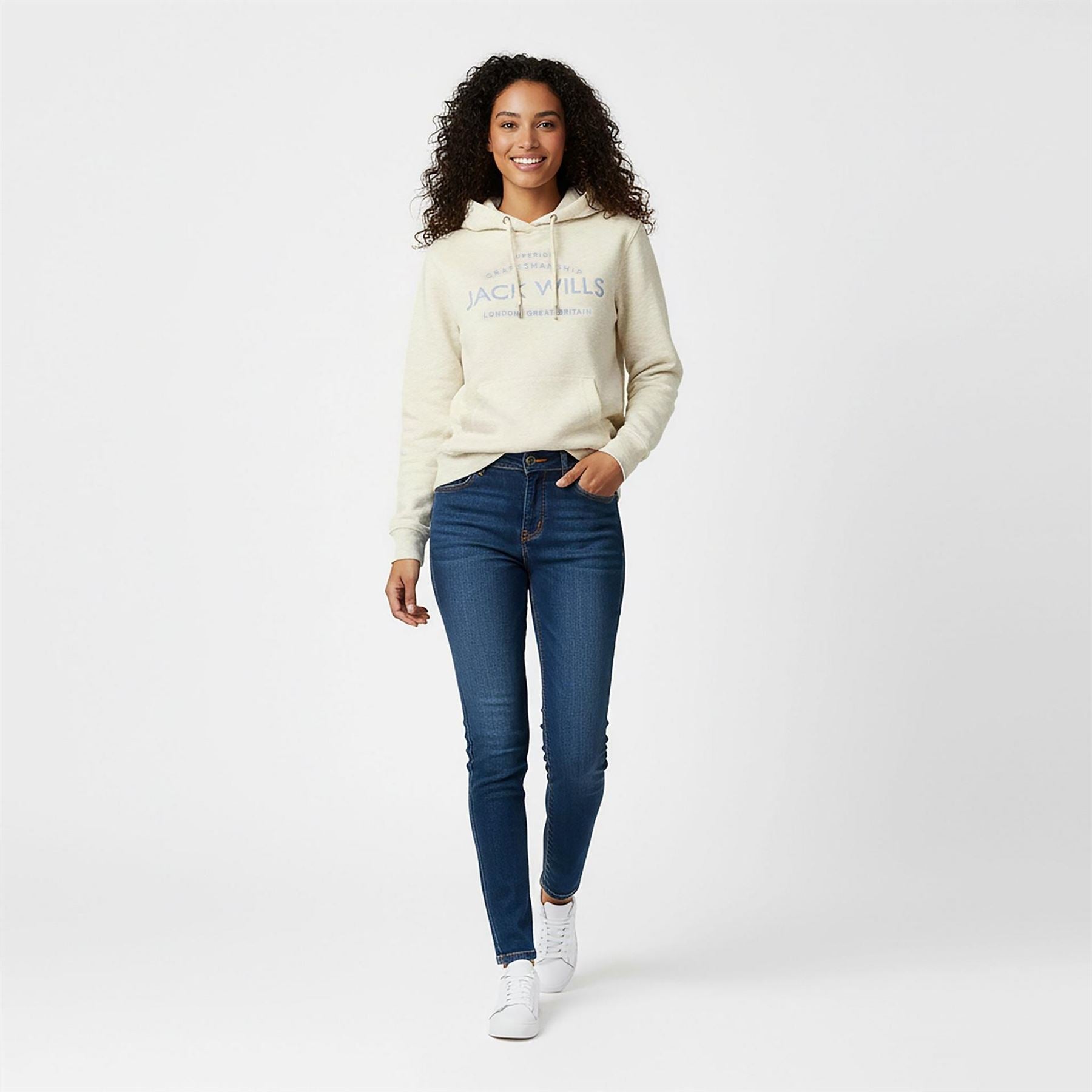 Jack Wills Hunston Graphic Logo Hoodie