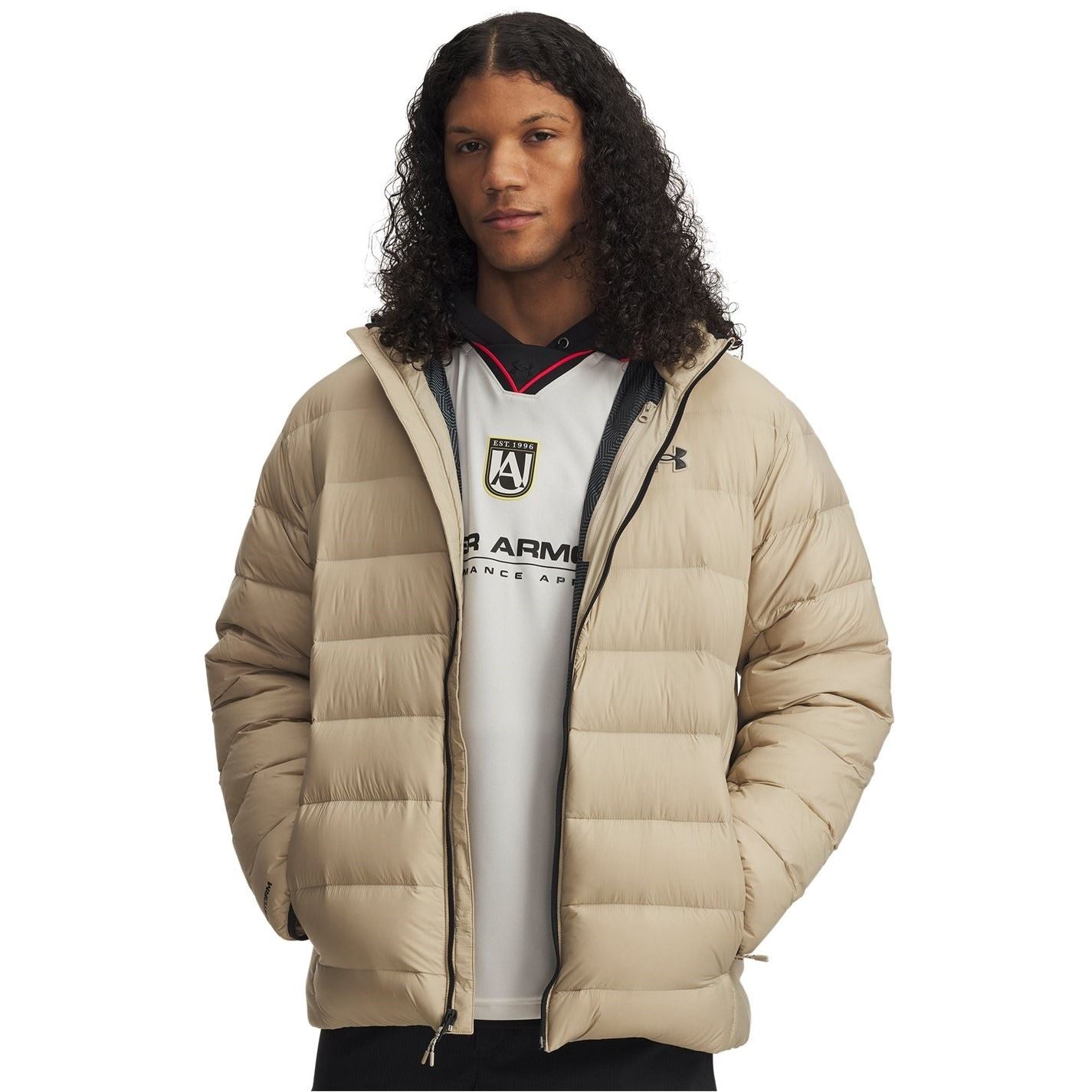 Under Armour Mens Armour Legend Down Hooded Jacket Puffer