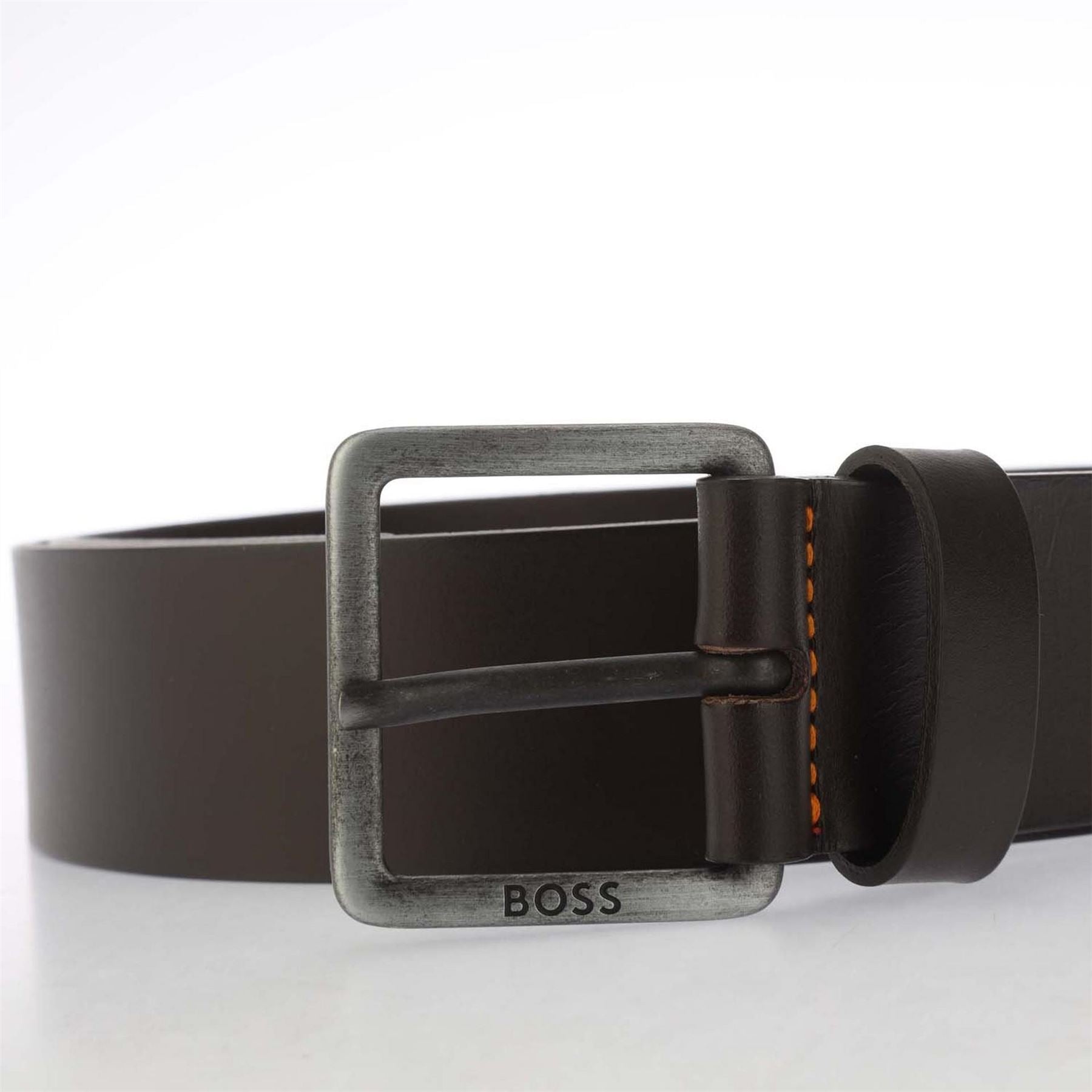 Boss Leather Belt with Metal Buckle