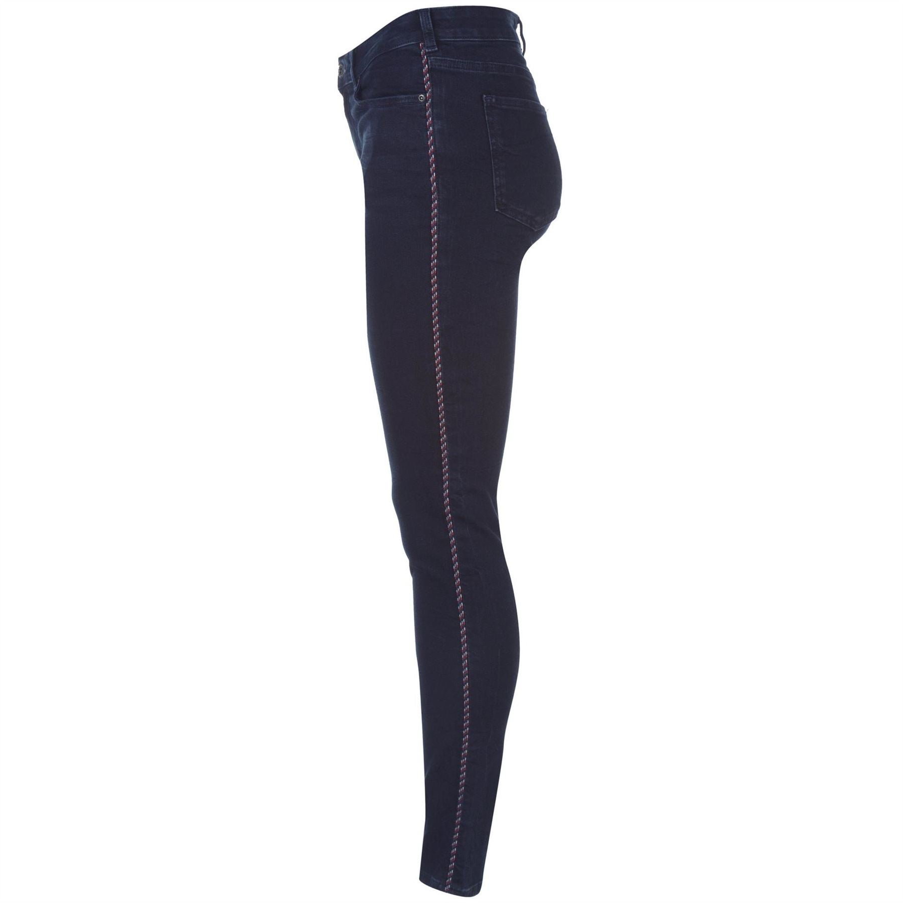 Scotch and Soda Dark Stripe Embroidered Jeans
