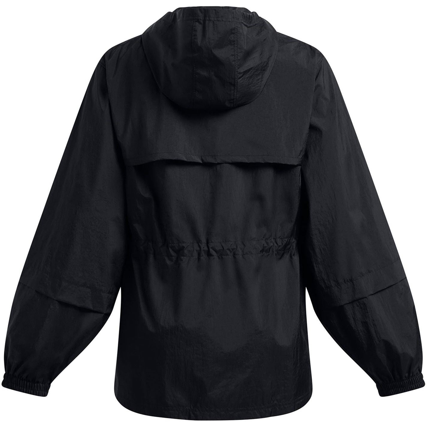 Under Armour Solid Patterned Hooded Drawstring Windbreaker with Flap Pocket