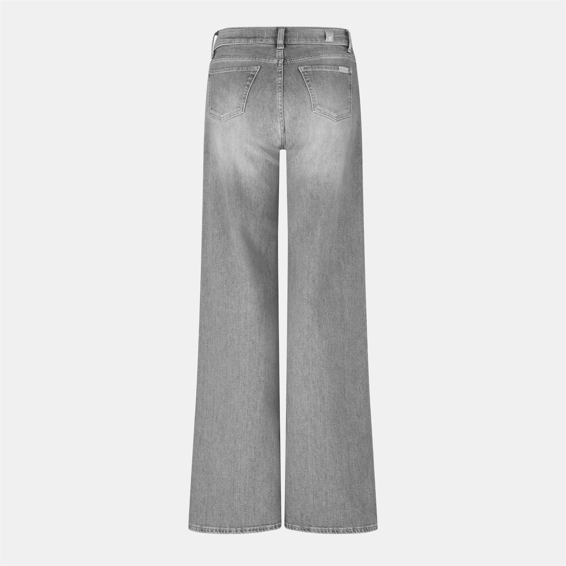 7 For All Mankind Lotta Light Wash Patterned Wide Leg Jeans