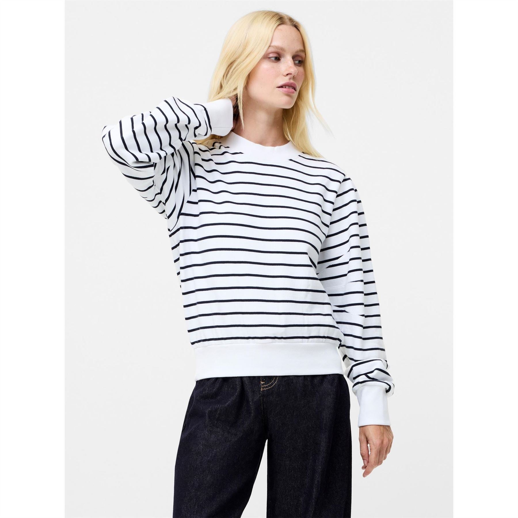 French Connection Sunday Relaxed Fit Puff Sleeve Sweatshirt