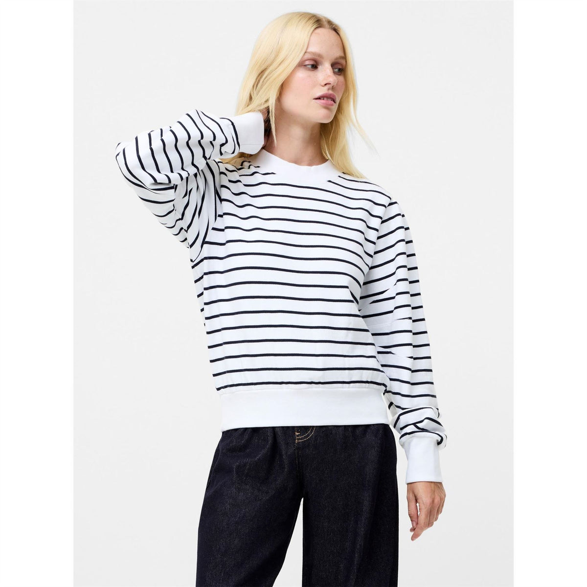 French Connection Sunday Relaxed Fit Puff Sleeve Sweatshirt
