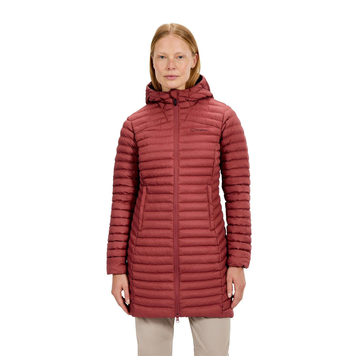 Berghaus Nula Solid Patterned Hooded Puffer Jacket with Woven Cuff