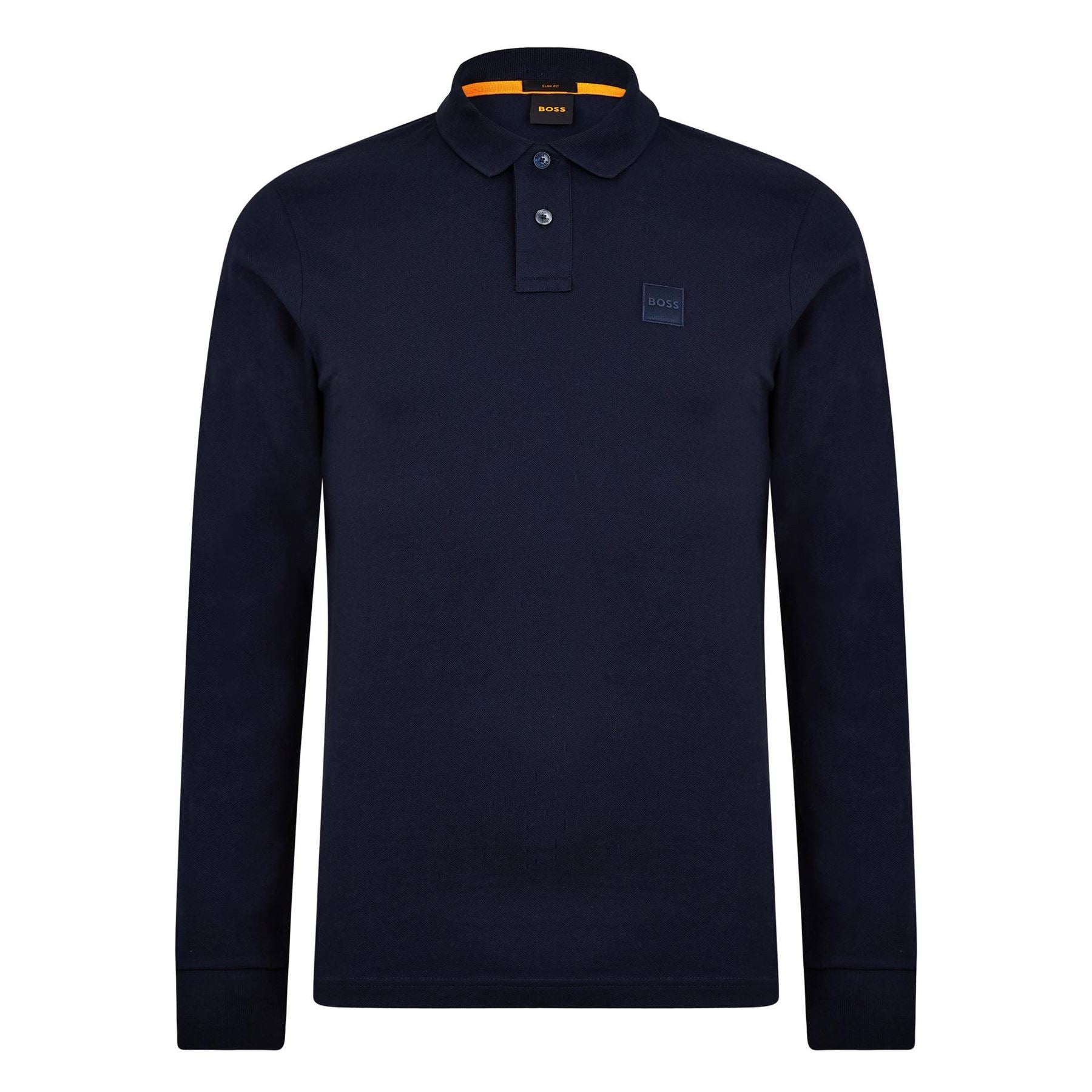Boss BOSS ORANGE Passerby Premium Cotton Long Sleeve Polo Shirt with Logo Detail