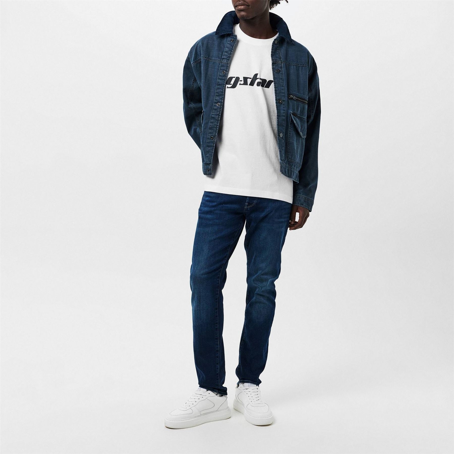 G Star Cursive Lettering Regular Fit T-Shirt