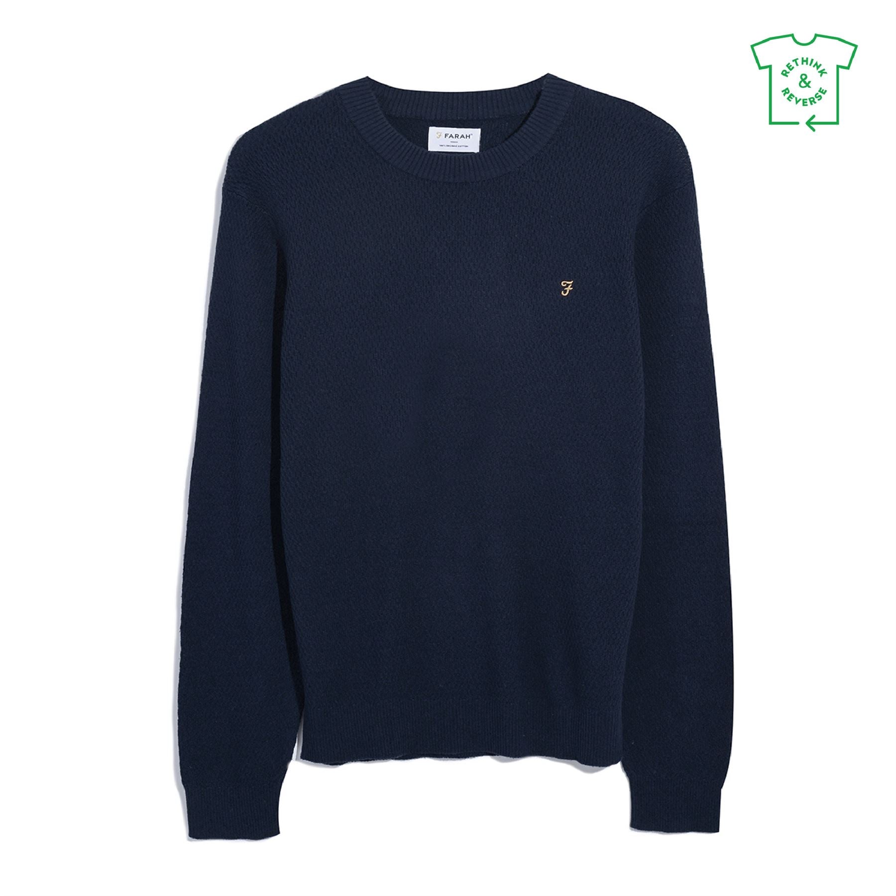 Farah Rainhill Crew Regular Fit Long Sleeve Sweater
