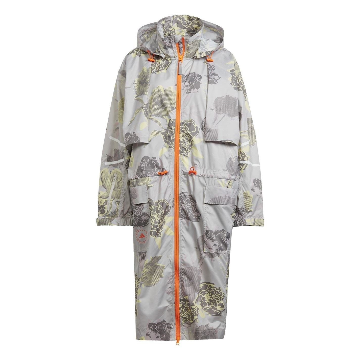adidas Floral Patterned Hooded Parka Jacket