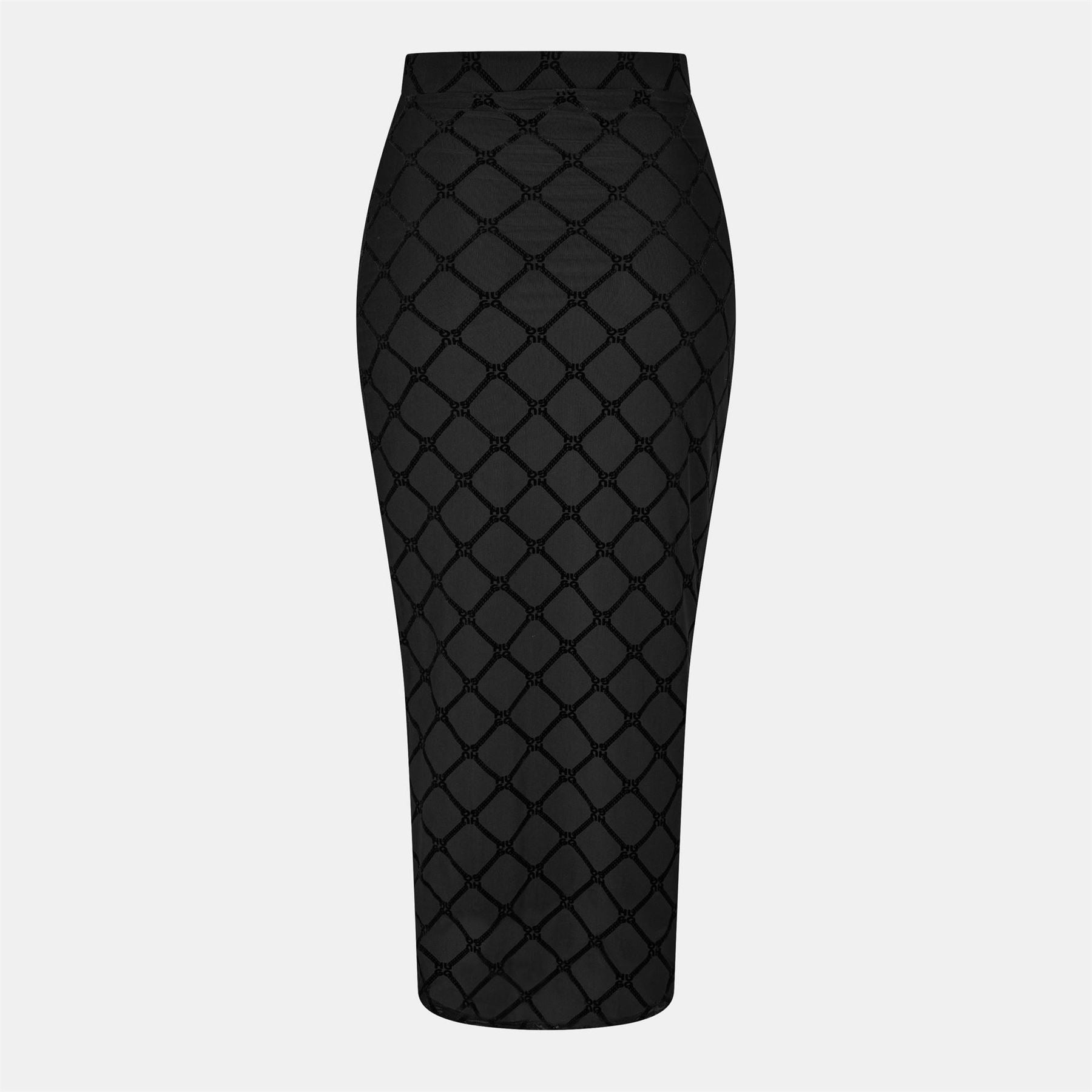 Hugo 10263420 Midi Geometric Patterned Pencil Skirt
