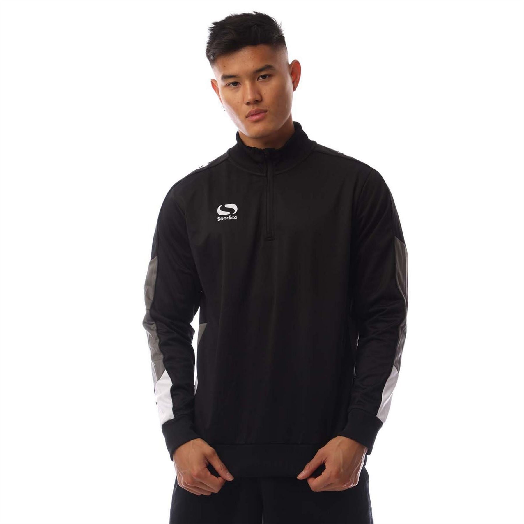 Sondico Zip Neck Long Sleeve Sweatshirt
