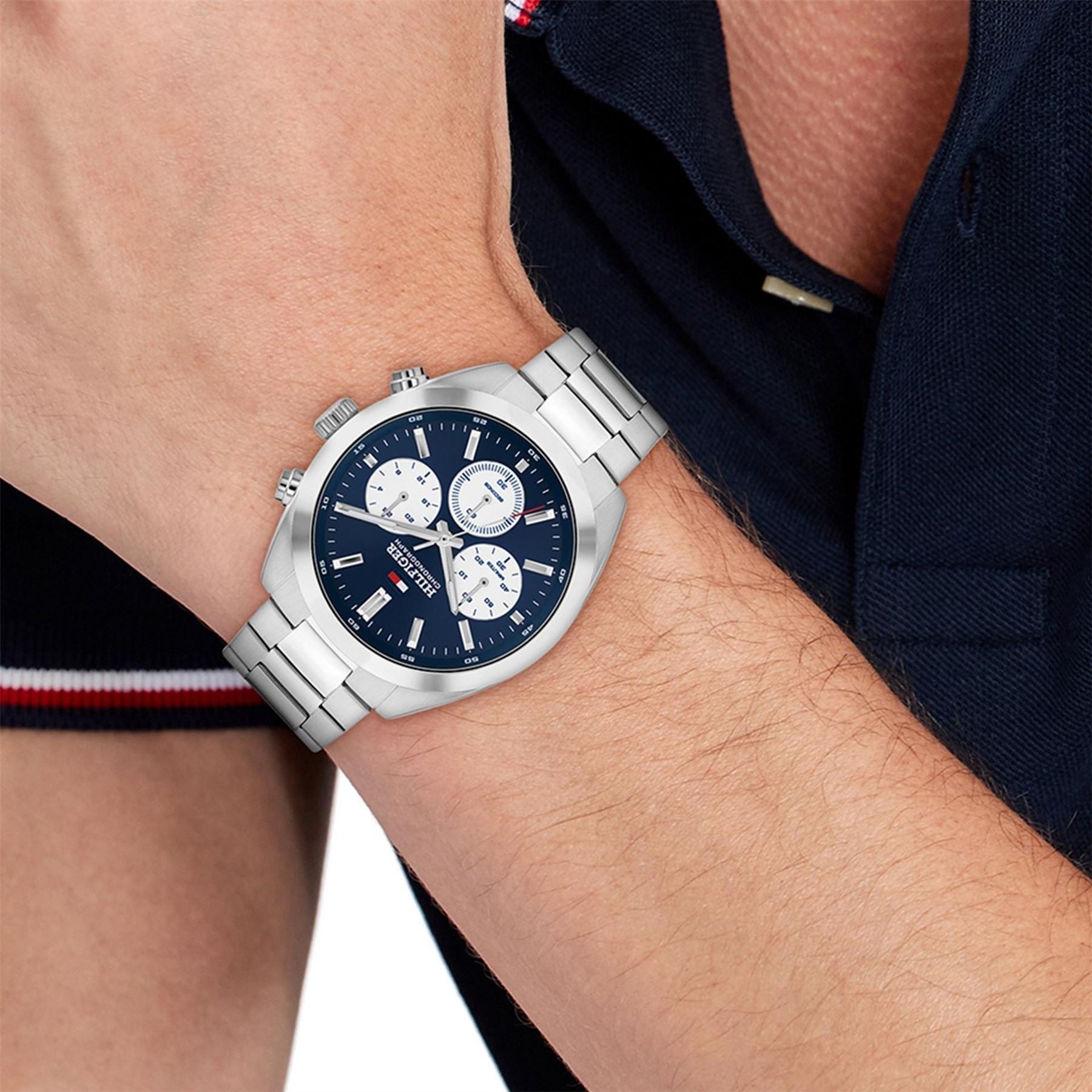 Tommy Hilfiger Hudson 40mm Stainless Steel Chronograph Analogue Quartz Watch