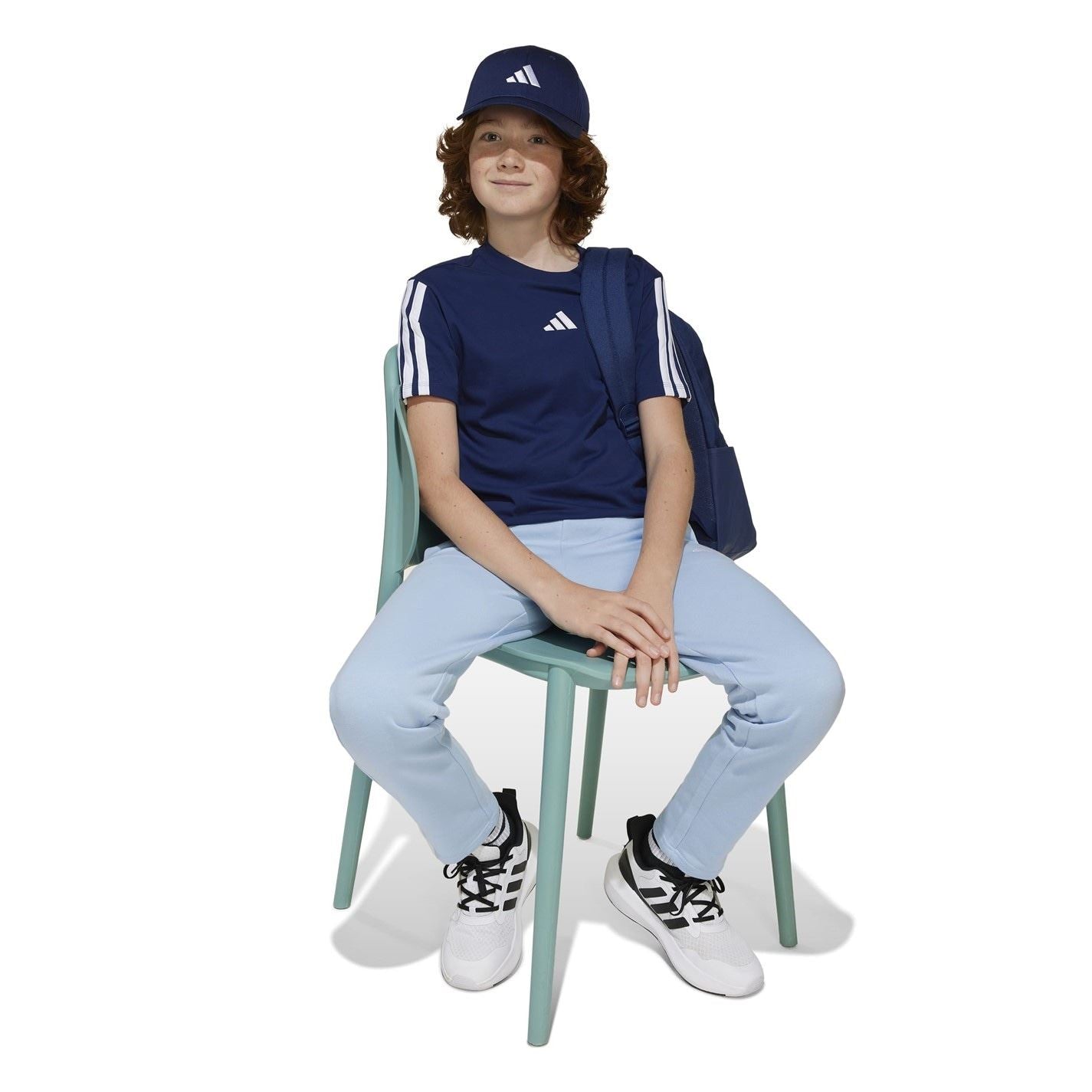 adidas 3 Stripe Essentials T-Shirt Junior