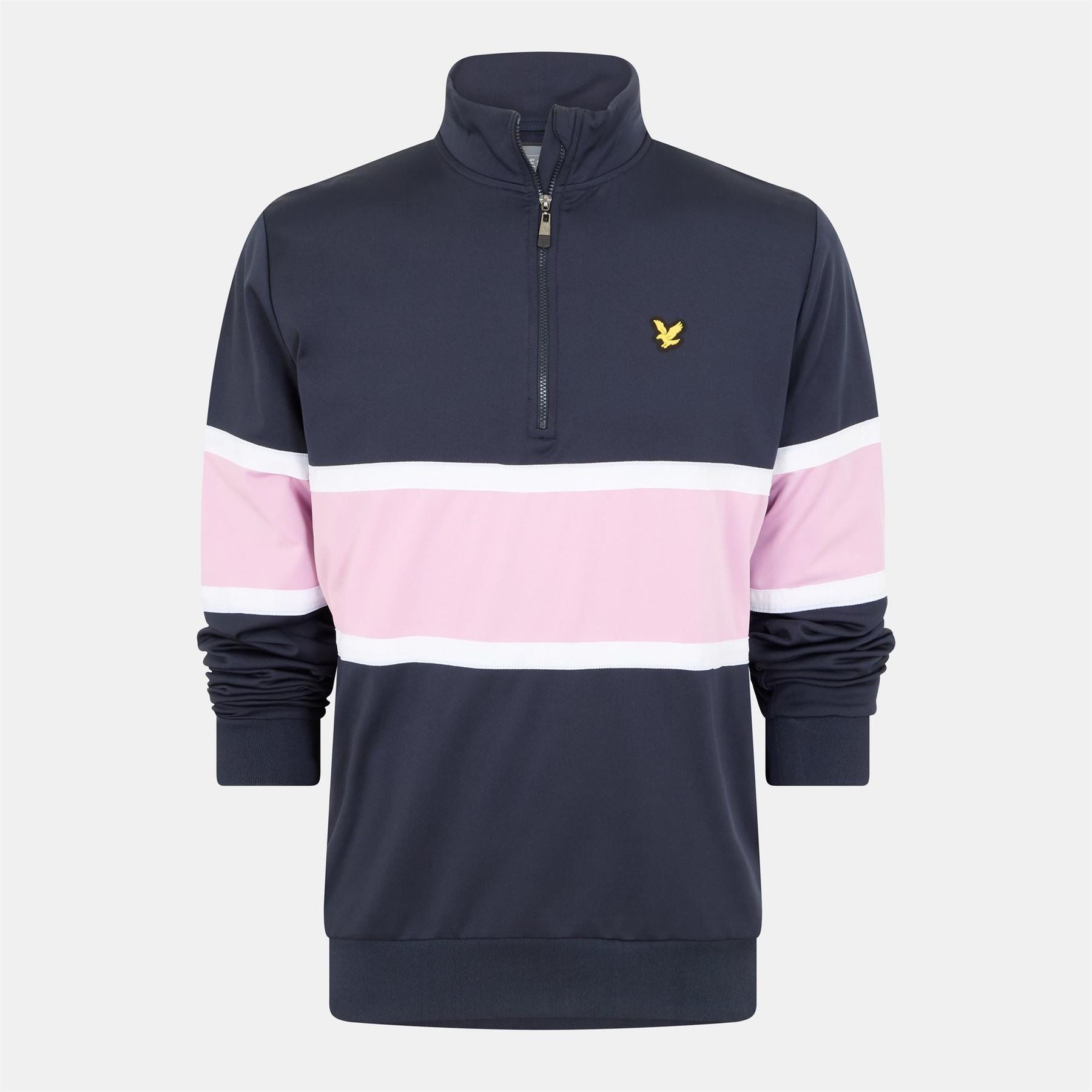 Lyle and Scott Color Block Zip Neck Regular Fit Sweatshirt