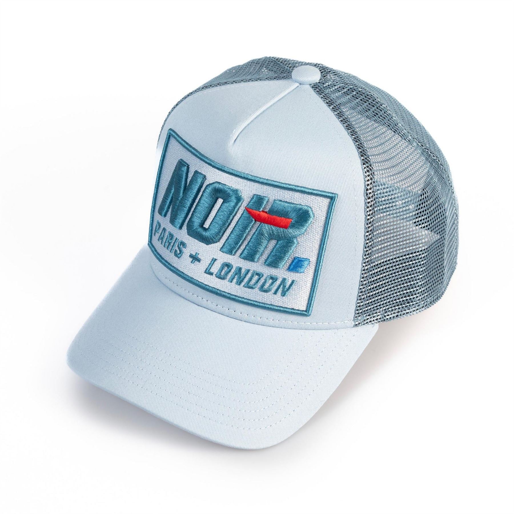 Societe Noir Vitesse Logo Lettering Mesh Trucker Cap