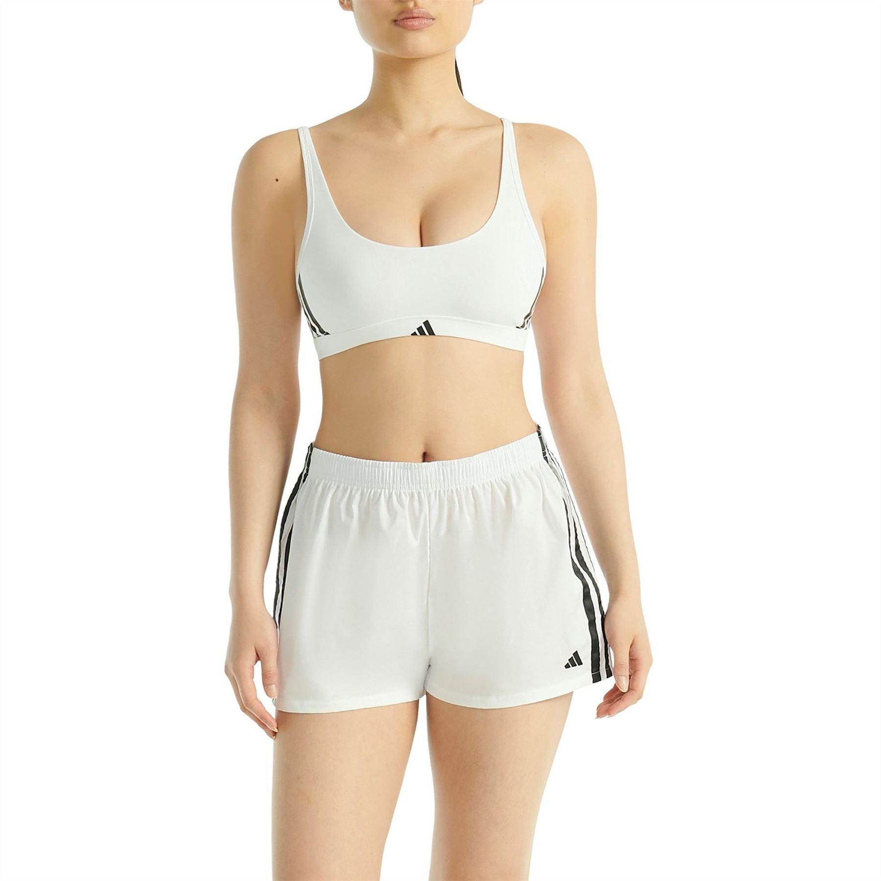 adidas Active Essentials Cotton 3 Stripes Scoop Bralette