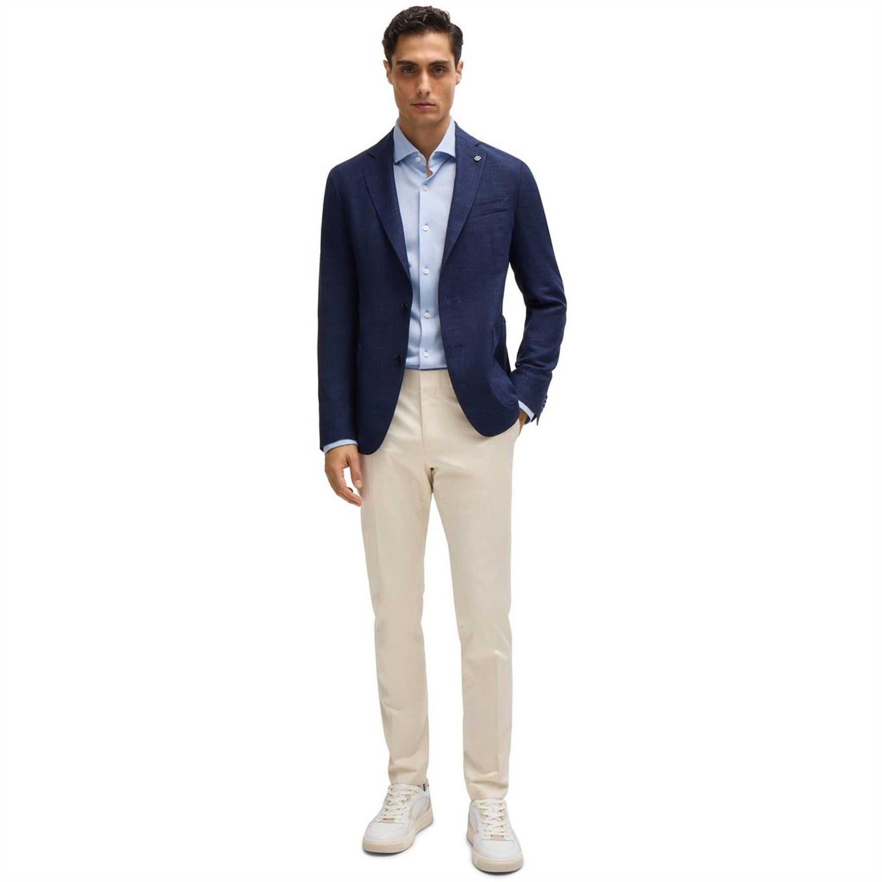 Boss Hbb Chal Spread Plain Long Sleeve Shirt