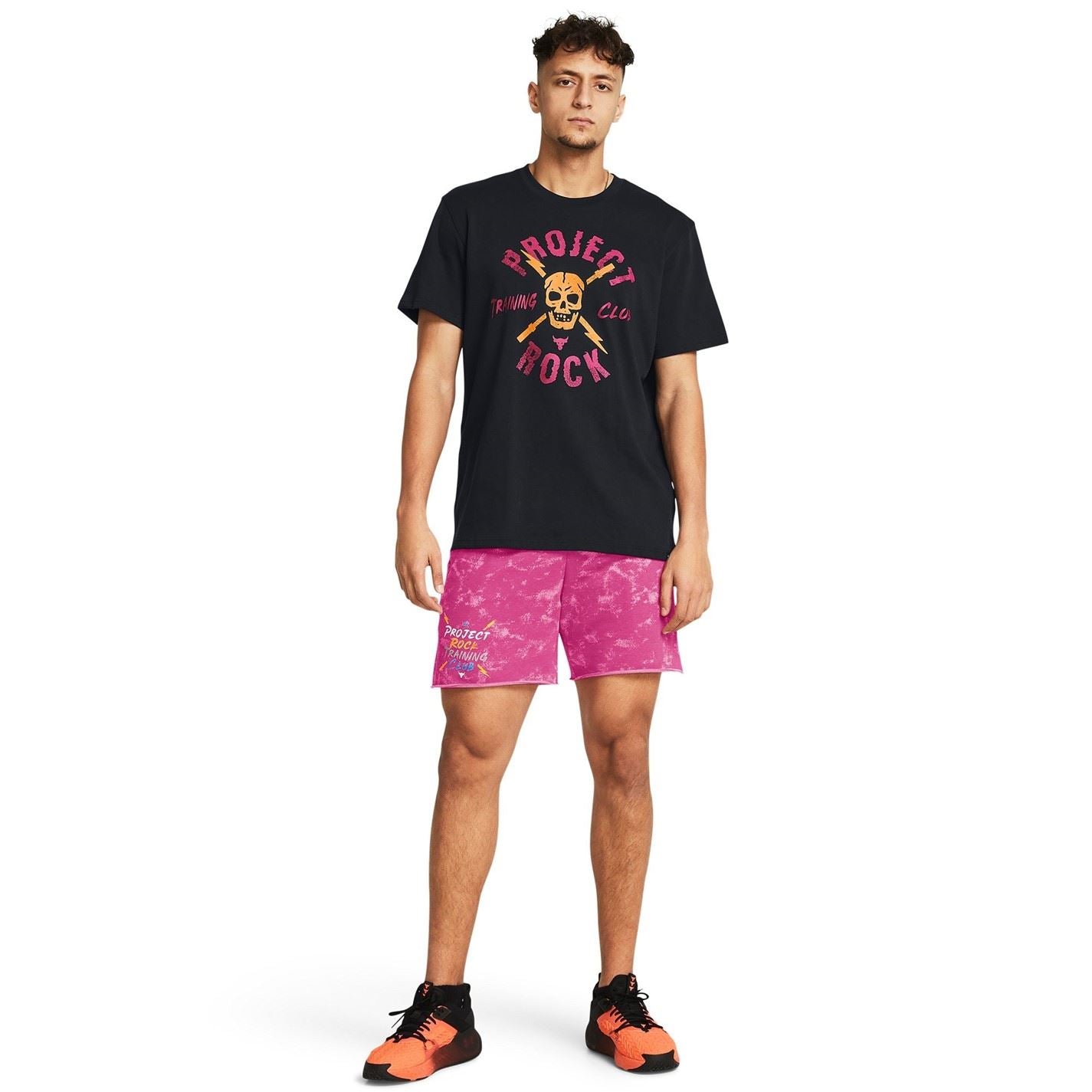 Under Armour Project Rock Marble Patterned Bermuda Shorts