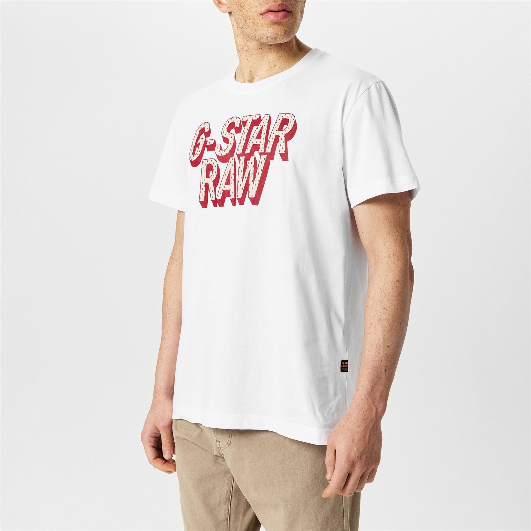 G Star 3D Dotted Crew Neck Regular Fit T-Shirt