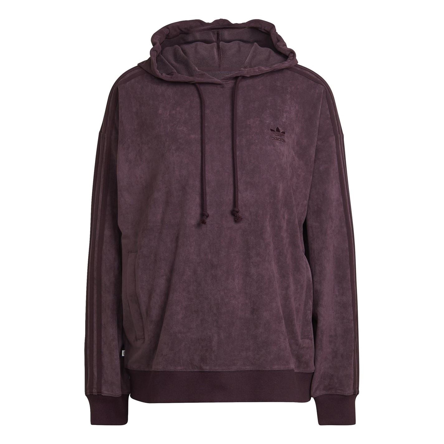adidas Originals Suede Hooded Relaxed Fit Sweatshirt