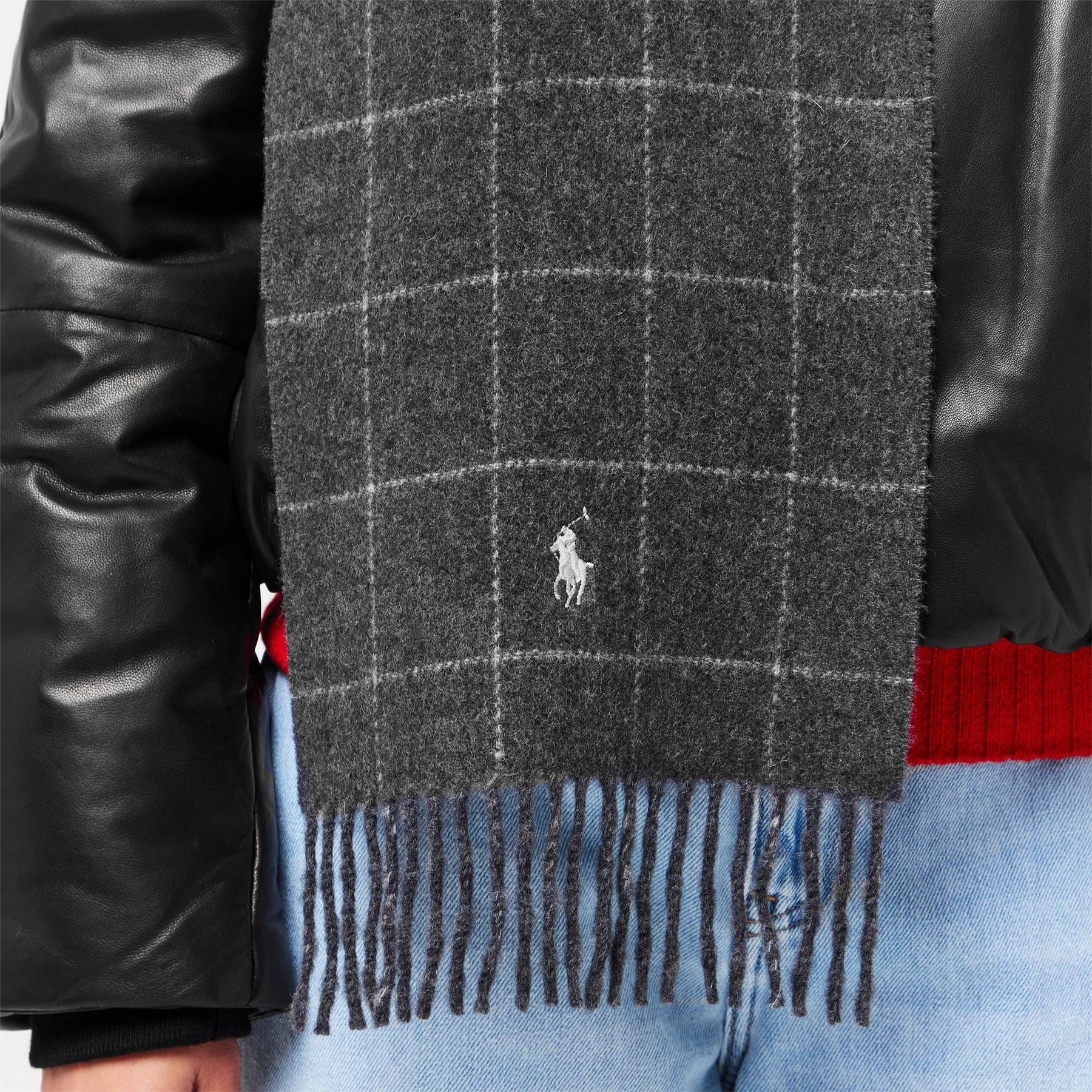 Polo Ralph Lauren Plaid Wool Blend Scarf
