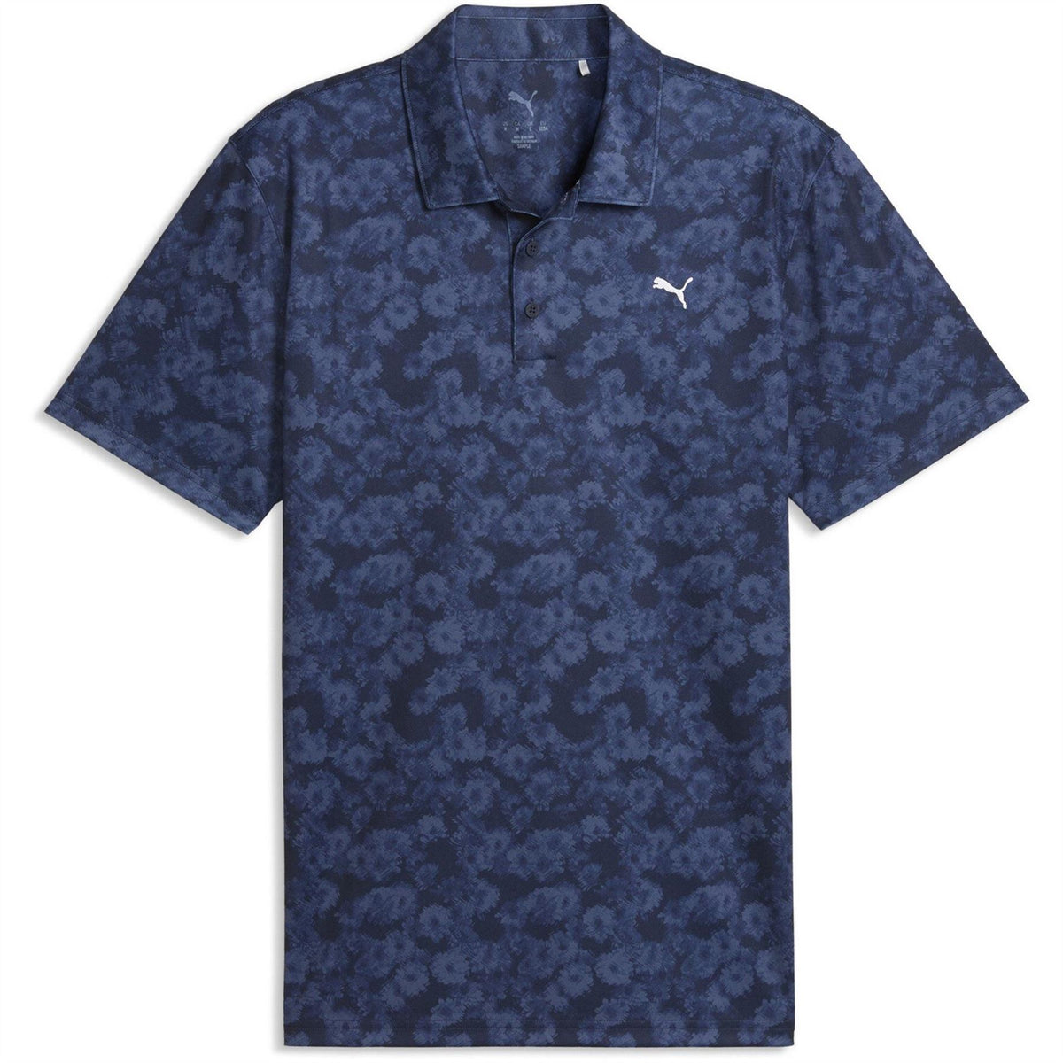Puma Pure 2.0 Floral Short Sleeve Performance Polo Shirt