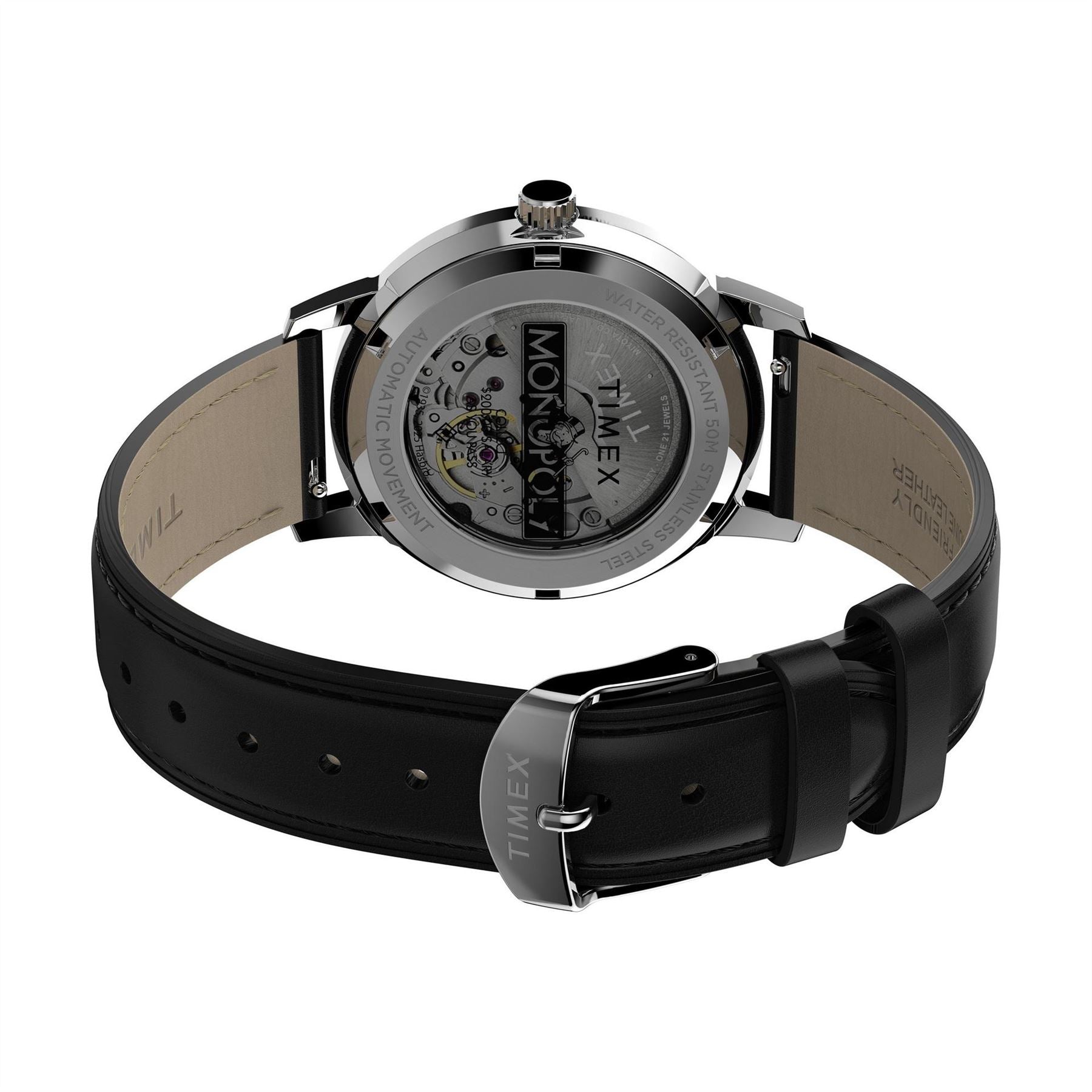 Timex Monoply Skeleton Leather Single Wrap Analogue Watch
