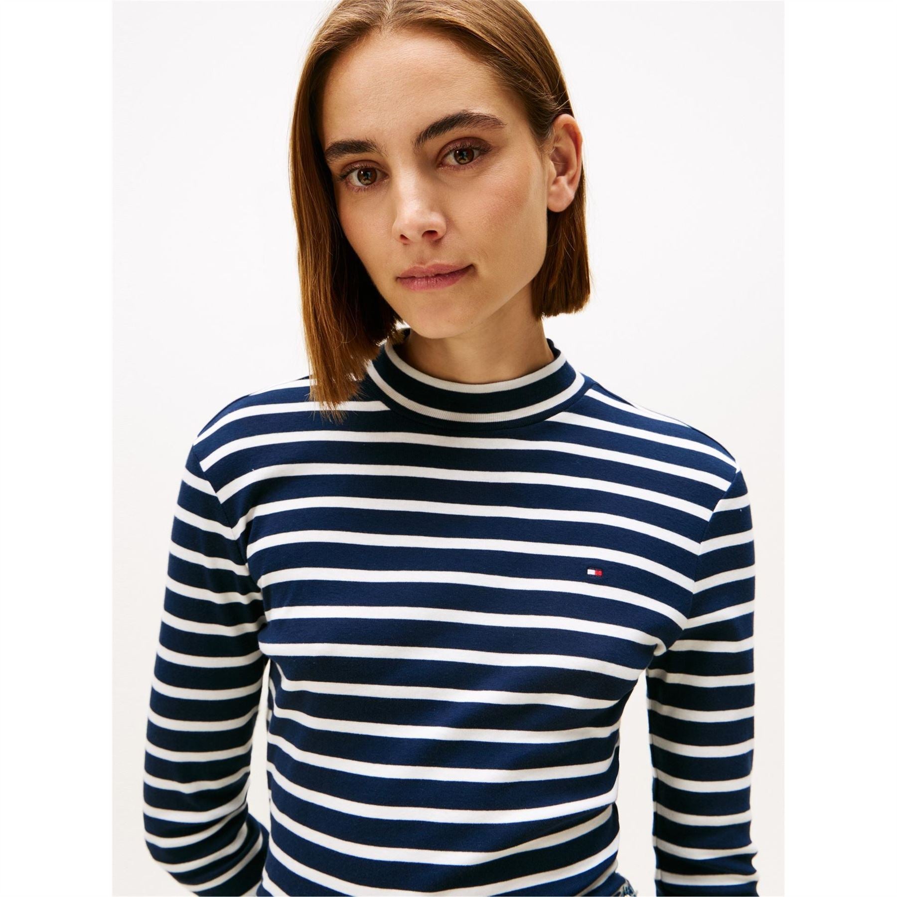 Tommy Hilfiger Slim Fit Crew Neck Long Sleeve T-Shirt
