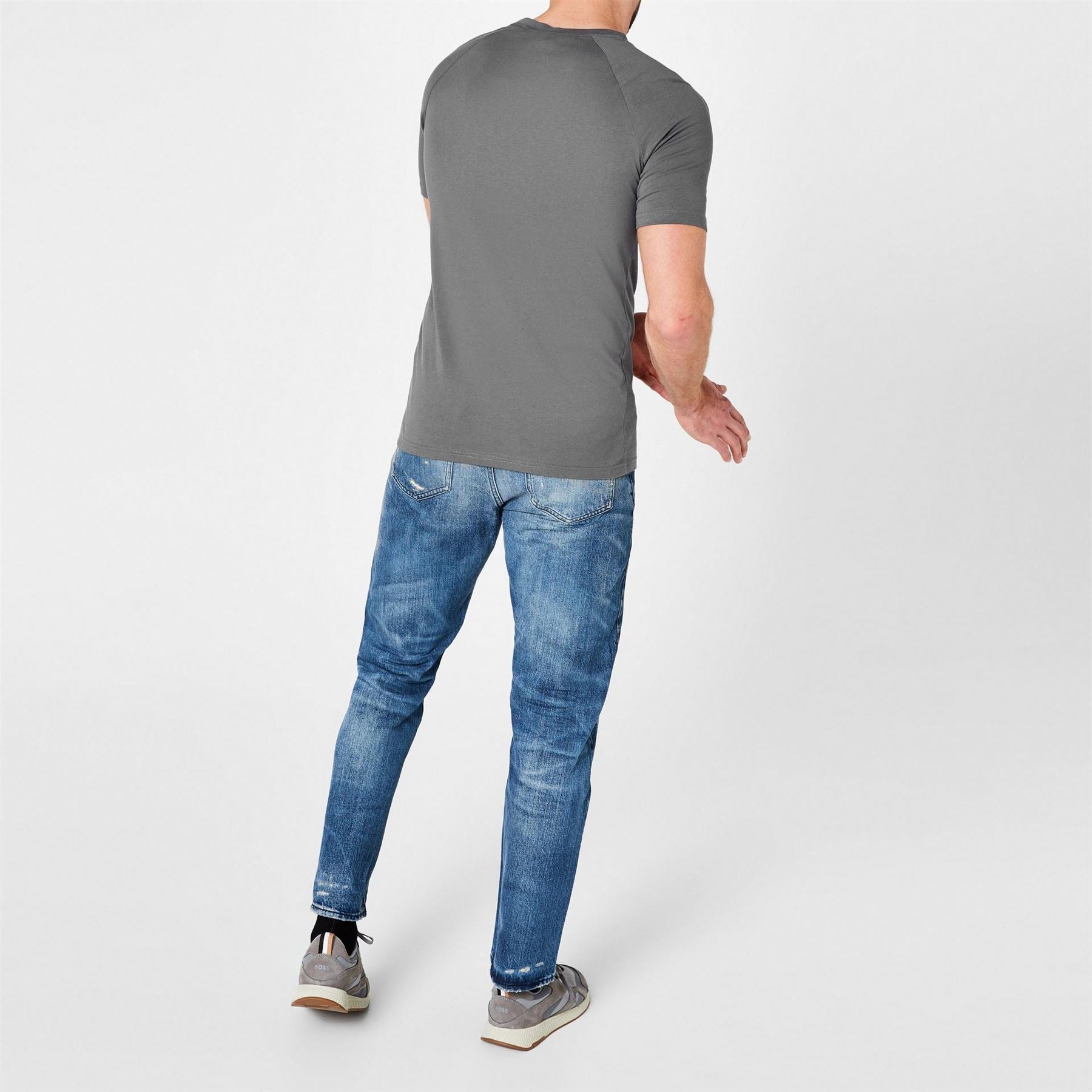 Boss Logo Cotton Short Sleeve Crew Neck Slim Fit T Shirt