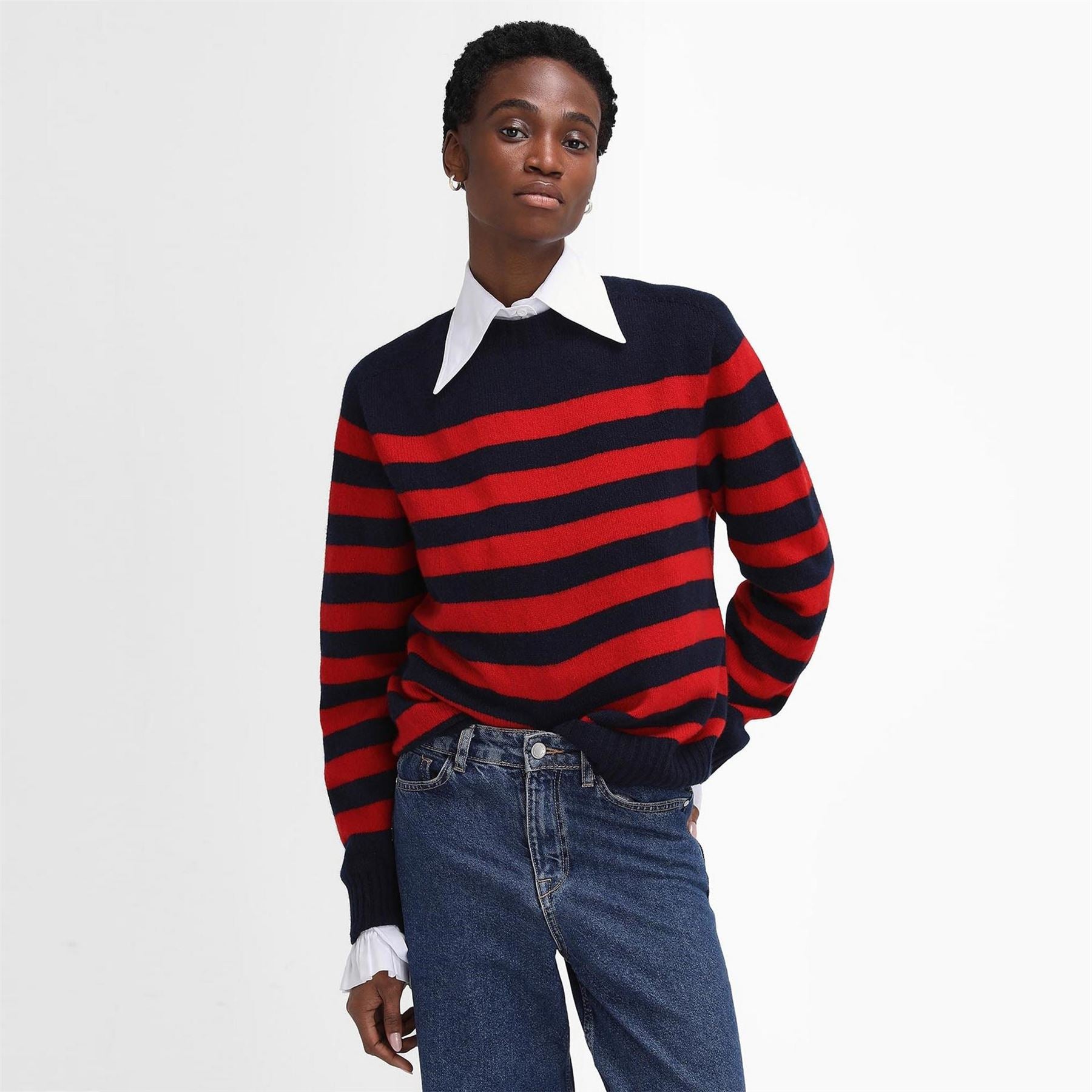 Barbour Edit By Alexa Dominic Striped Crew Neck Jumper