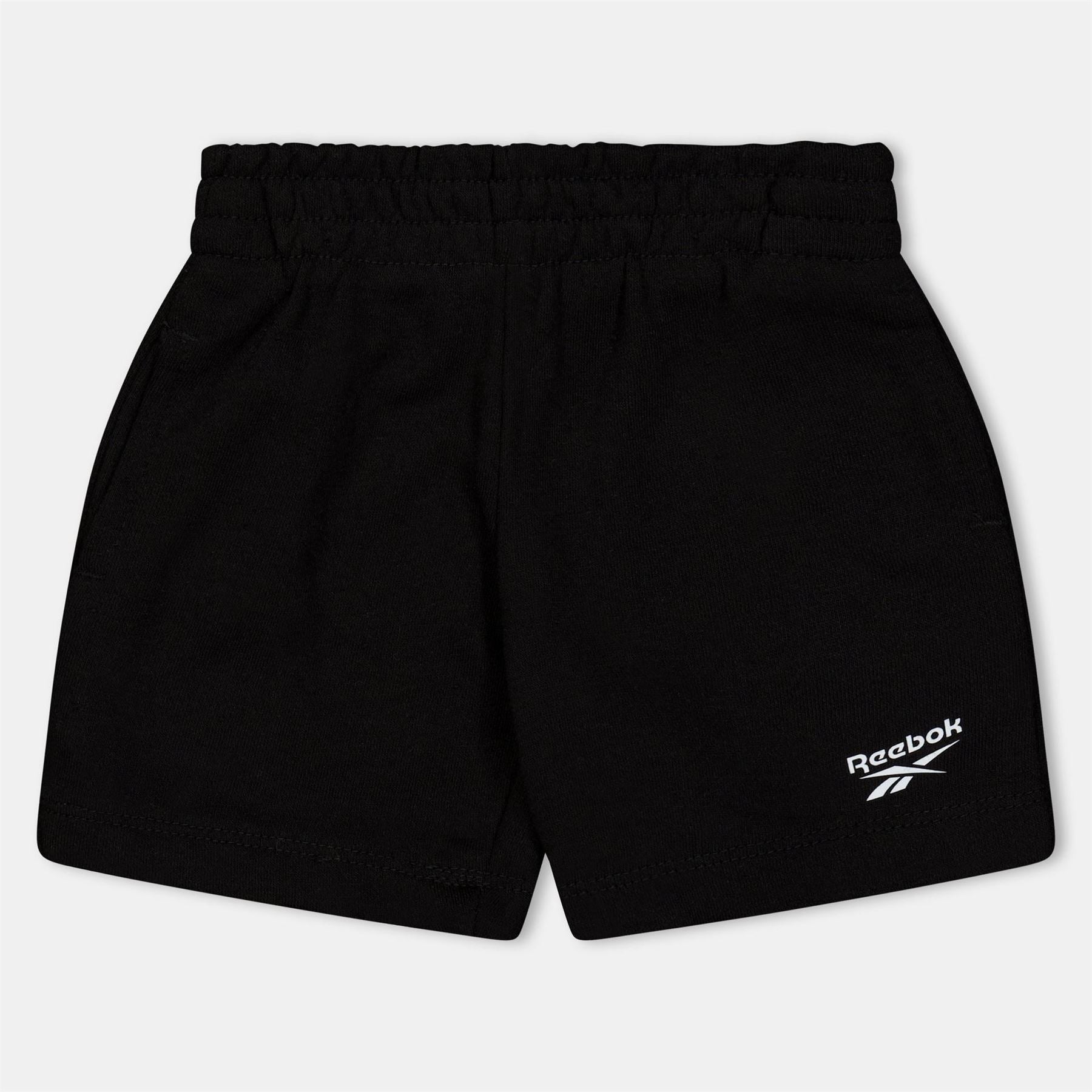 Reebok Solid Bermuda Sweat Shorts with Elasticated Waistband