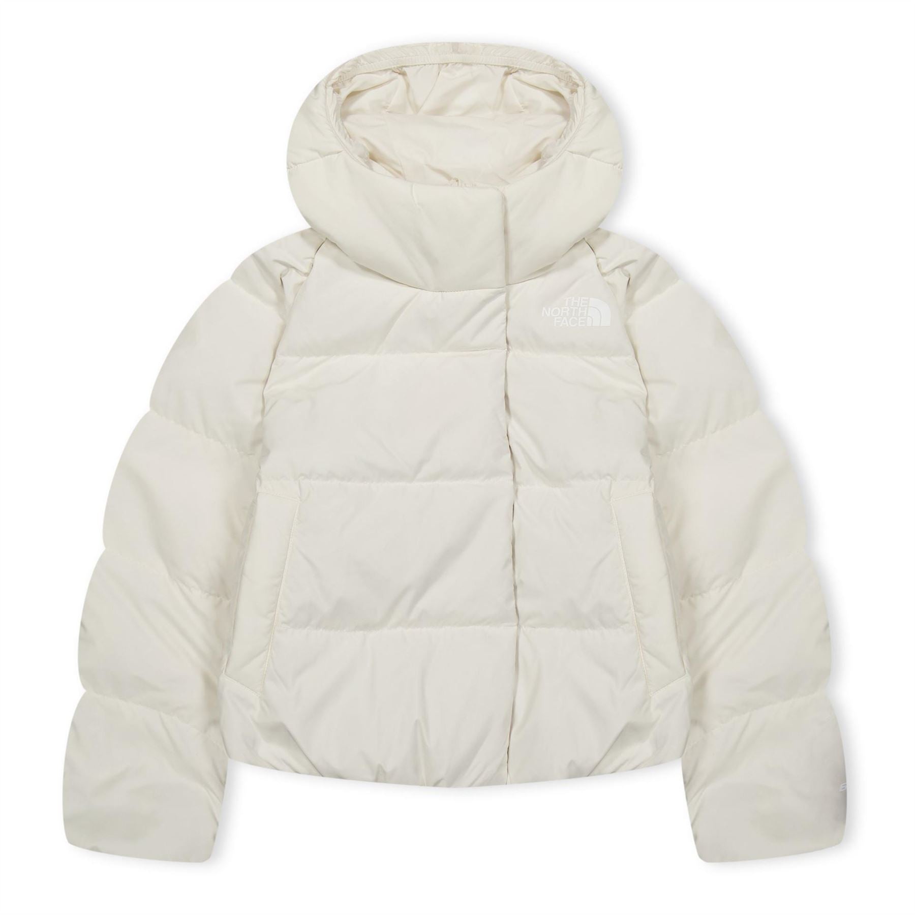 The North Face North Down Hooded Solid Patterned Puffer Jacket