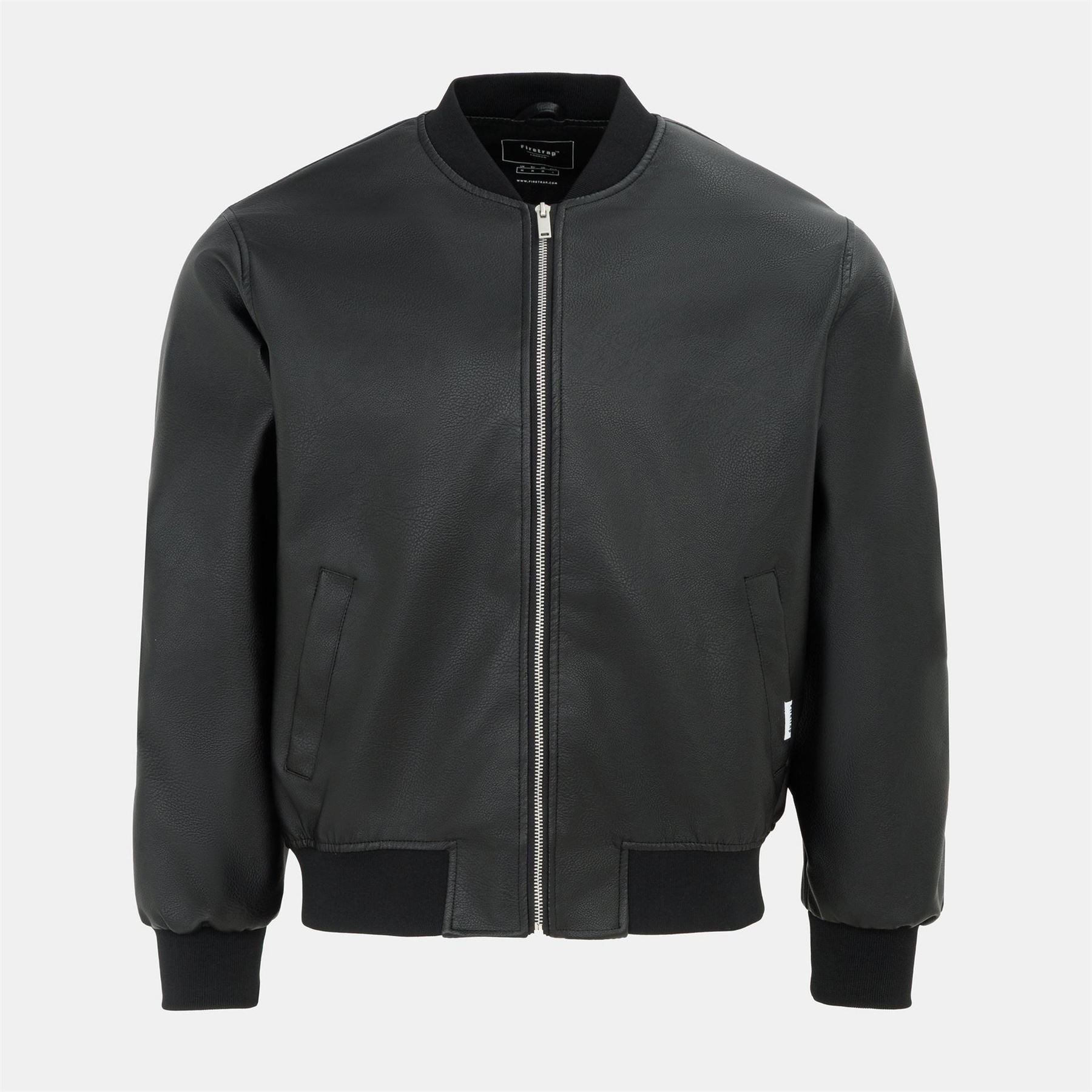 Firetrap Mens Pu Bomber