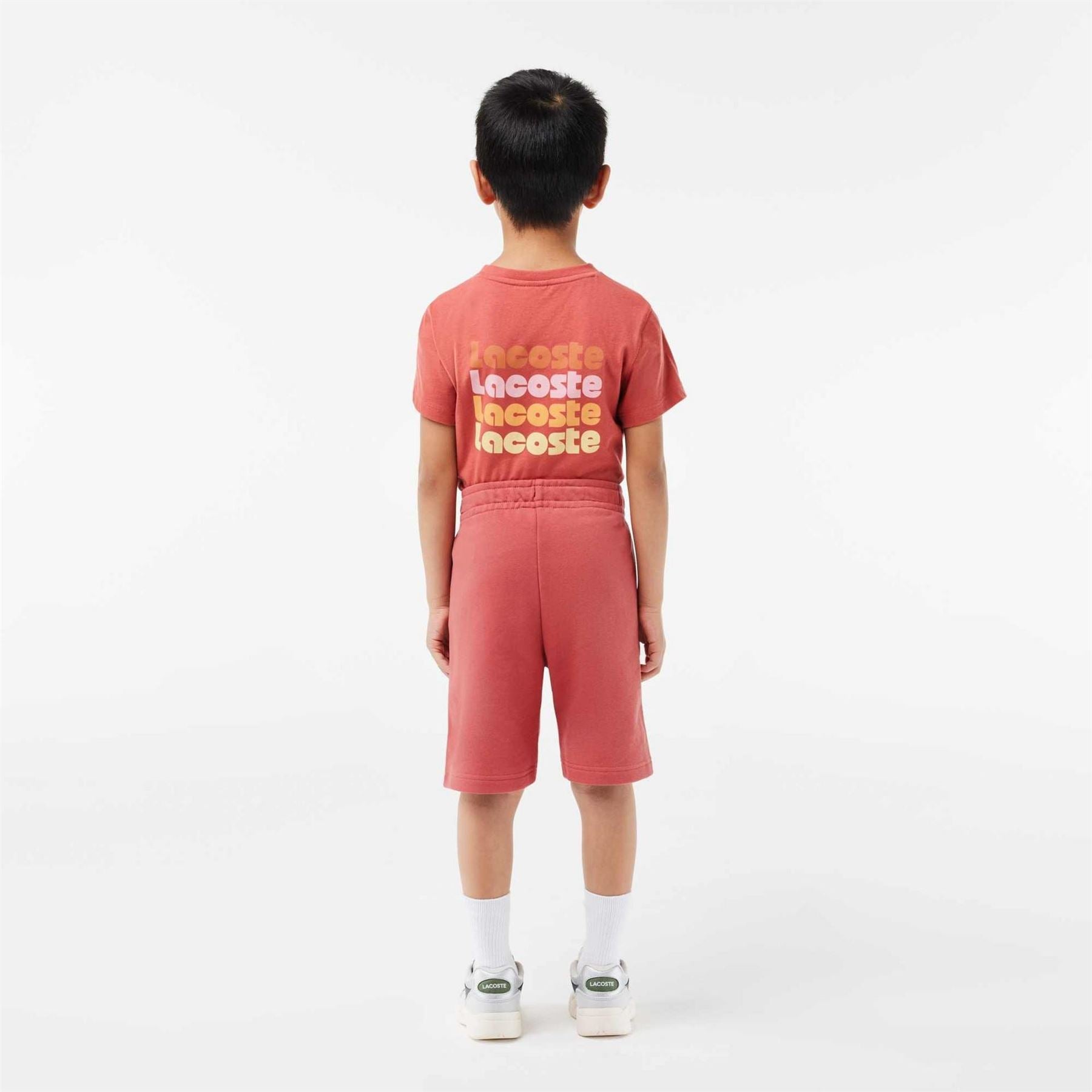 Lacoste Logo Print Sweat Shorts with Elasticated Waistband