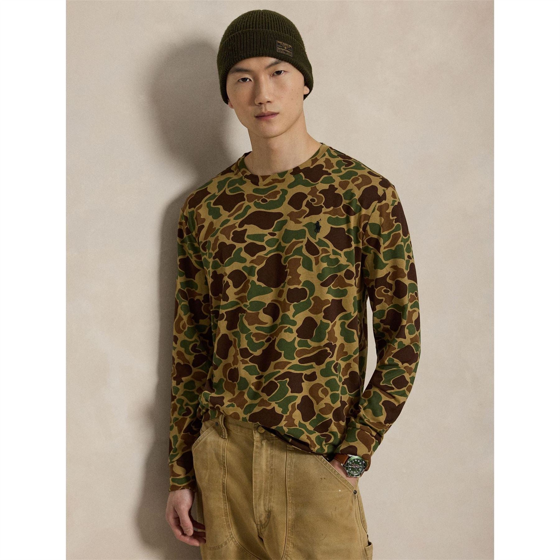 Polo Ralph Lauren Custom Long Sleeve Crew Neck Cotton T-Shirt