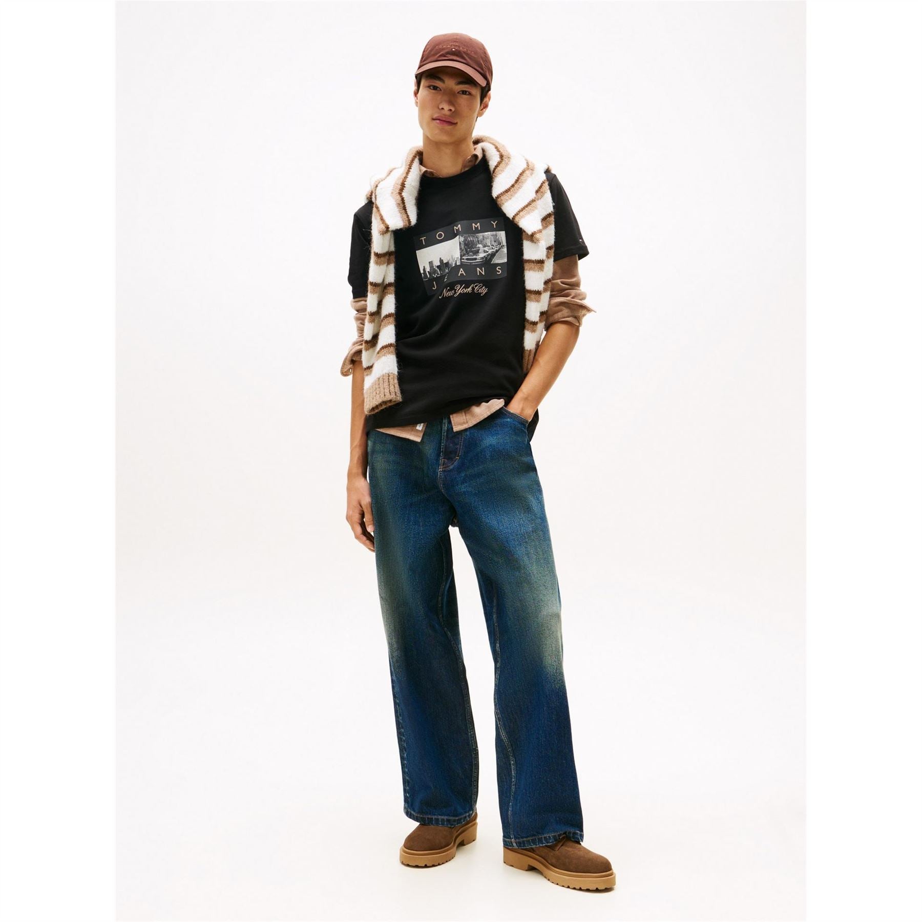 Tommy Jeans Flag Graphic Crew Neck Short Sleeve T-Shirt