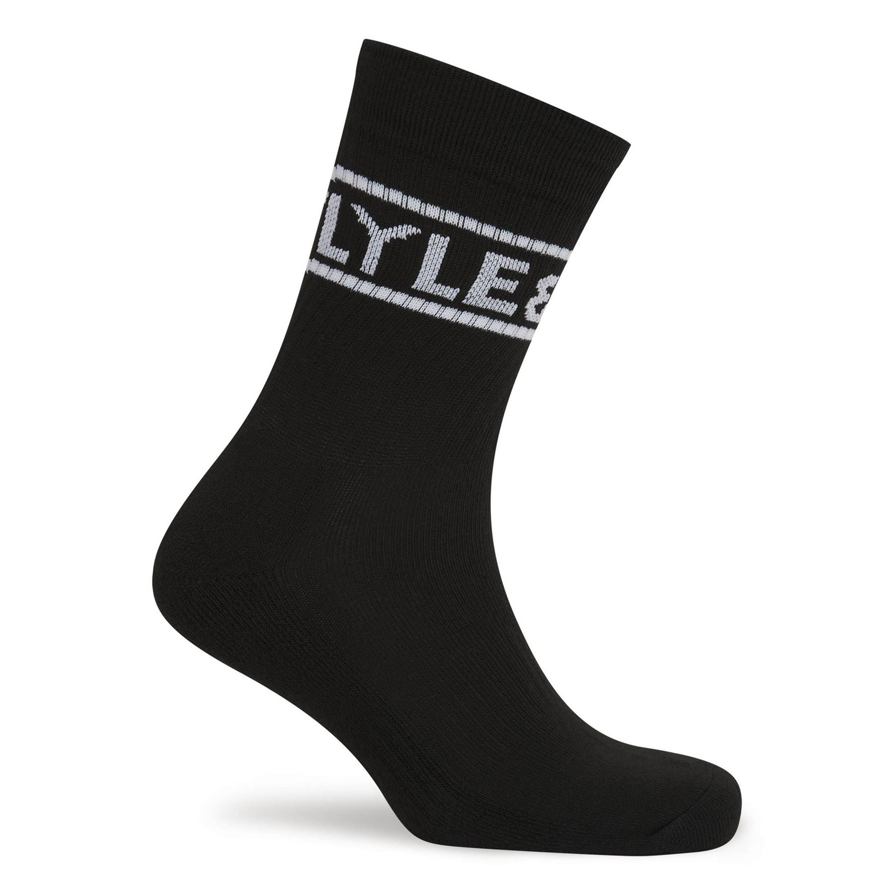 Lyle and Scott 3 Pack Lettering Crew Socks