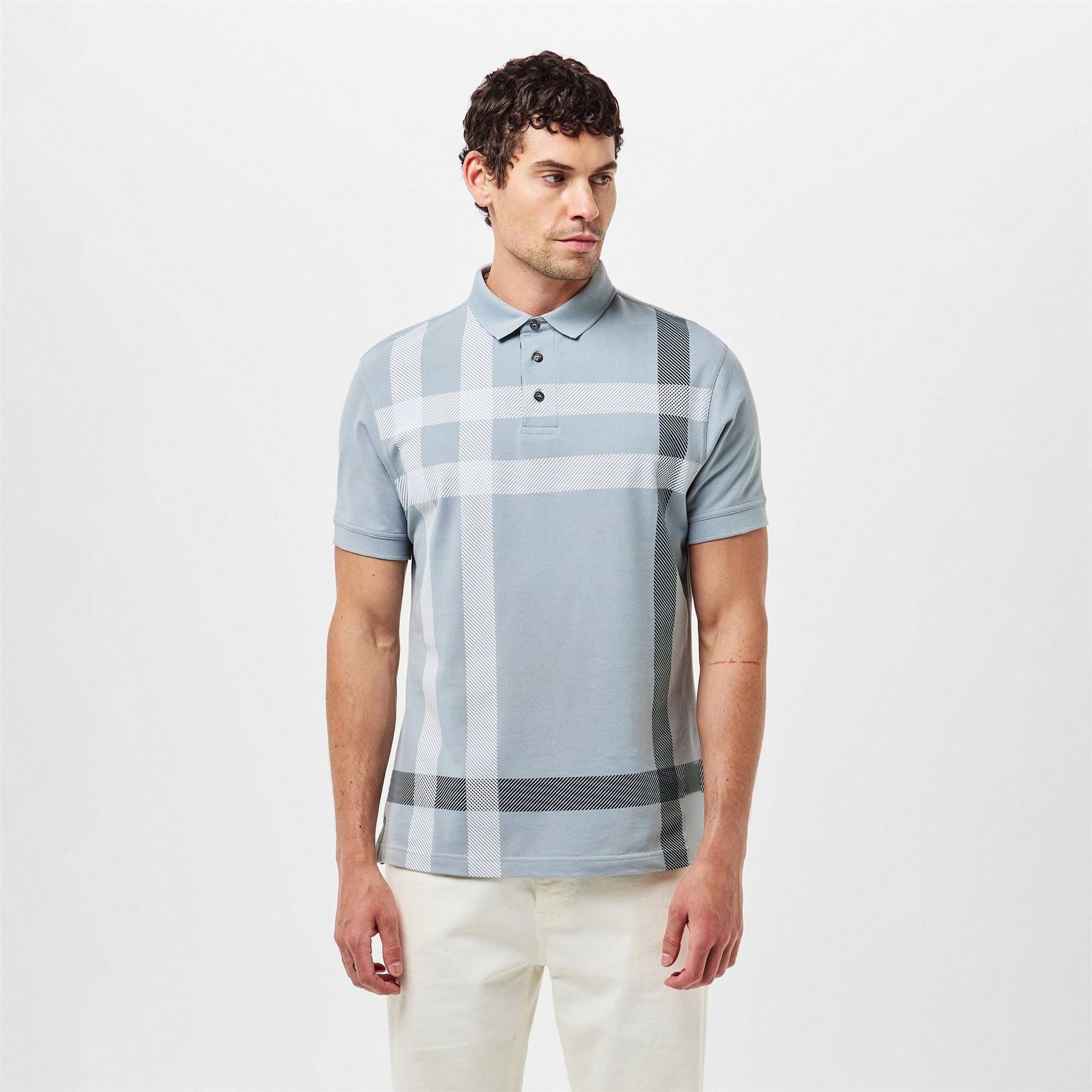 Barbour Tartan Short Sleeved Polo Shirt