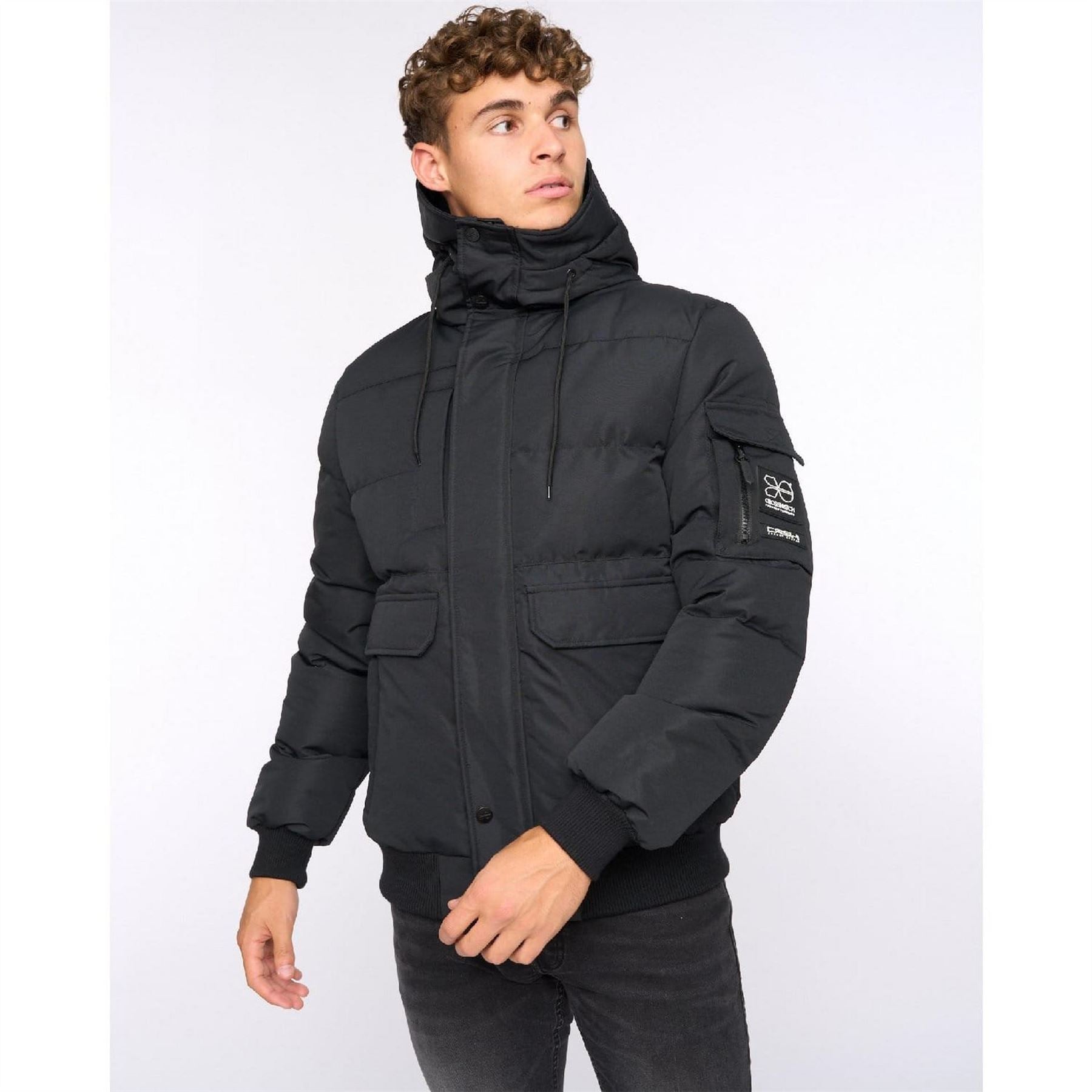 Crosshatch Fur Lined Hood Jacket