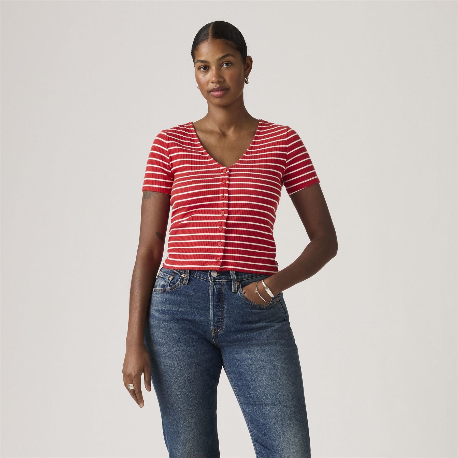 Levis Sleeve Striped T-Shirt