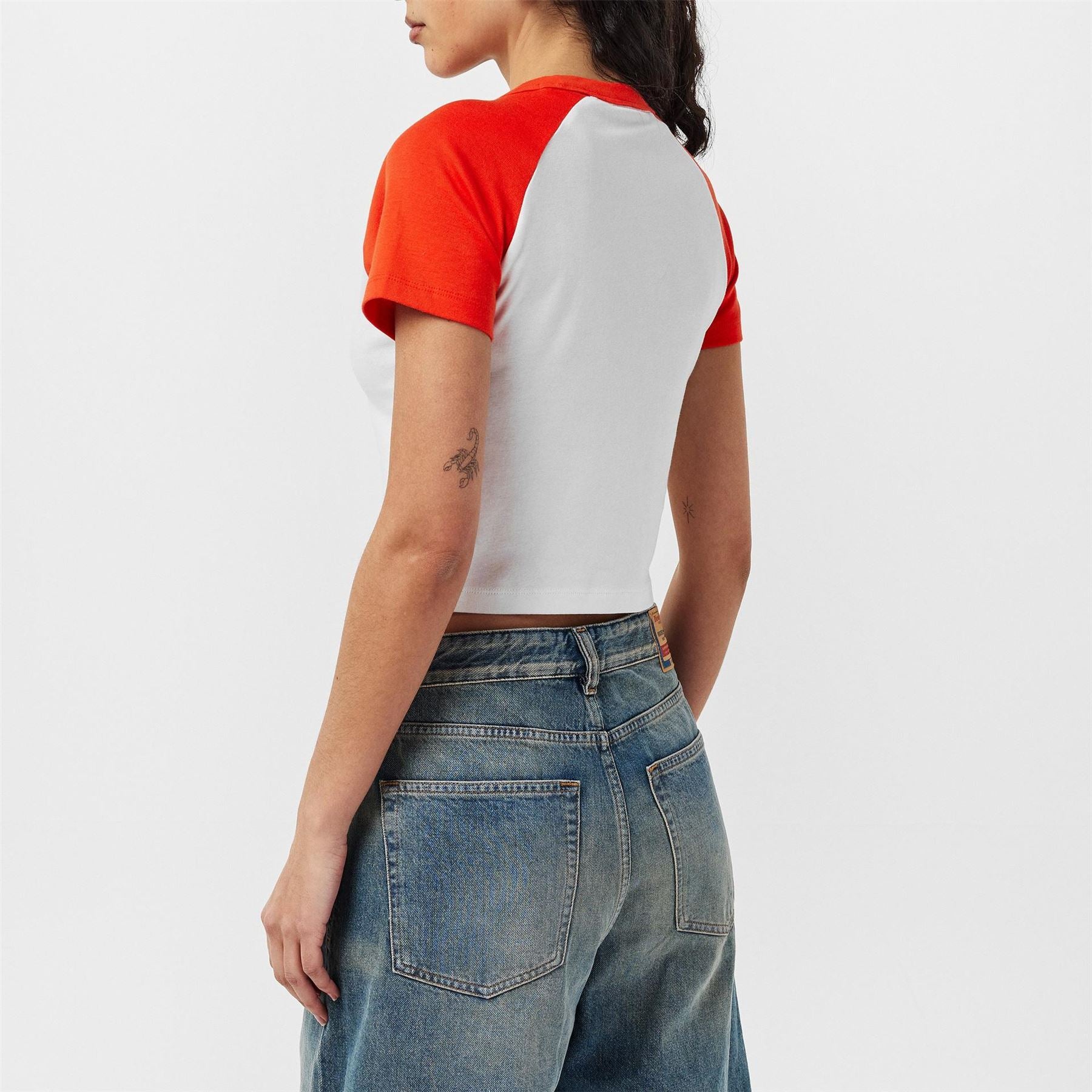 Hugo Cropped Crew Neck Relaxed Fit T-Shirt